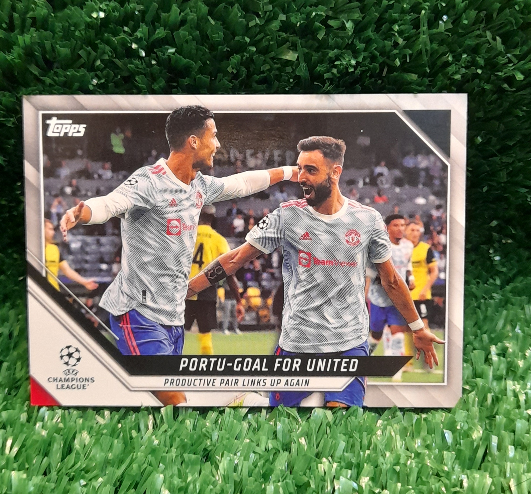 Carta Cristiano Ronaldo Manchester United celebracion Topps