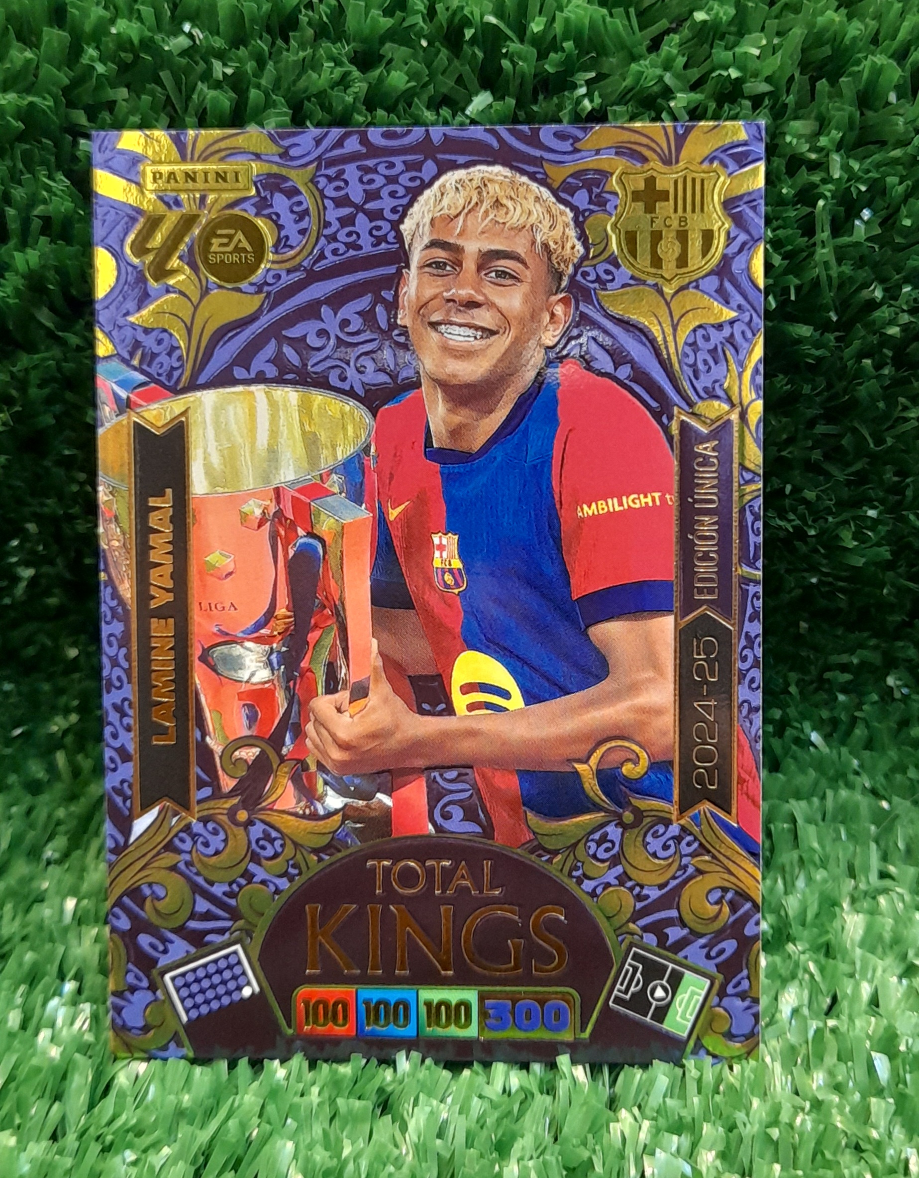 Carta Lamine Yamal Barcelona Campeon Total King Panini