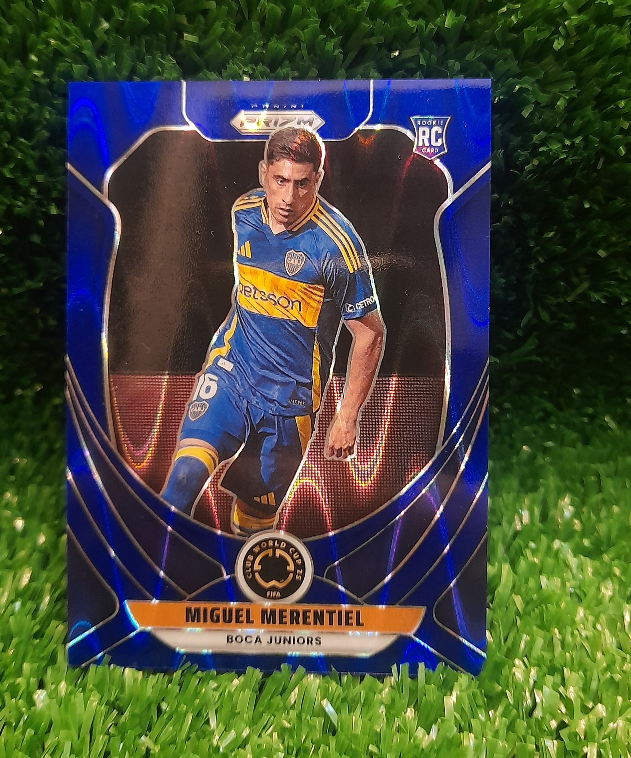 Carta Miguel Merentiel Boca Juniors Prizm Mundial de Clubes Panini