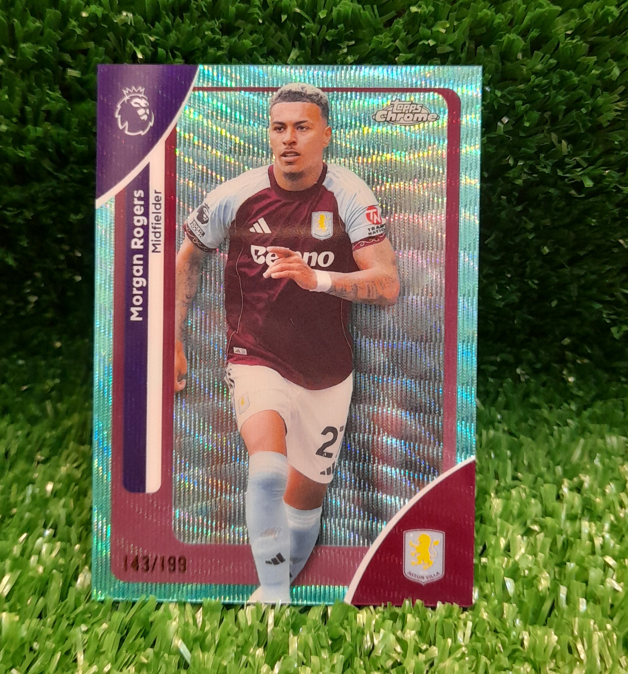 Carta Morgan Rogers Aston Villa Topps Chorme Premier /199
