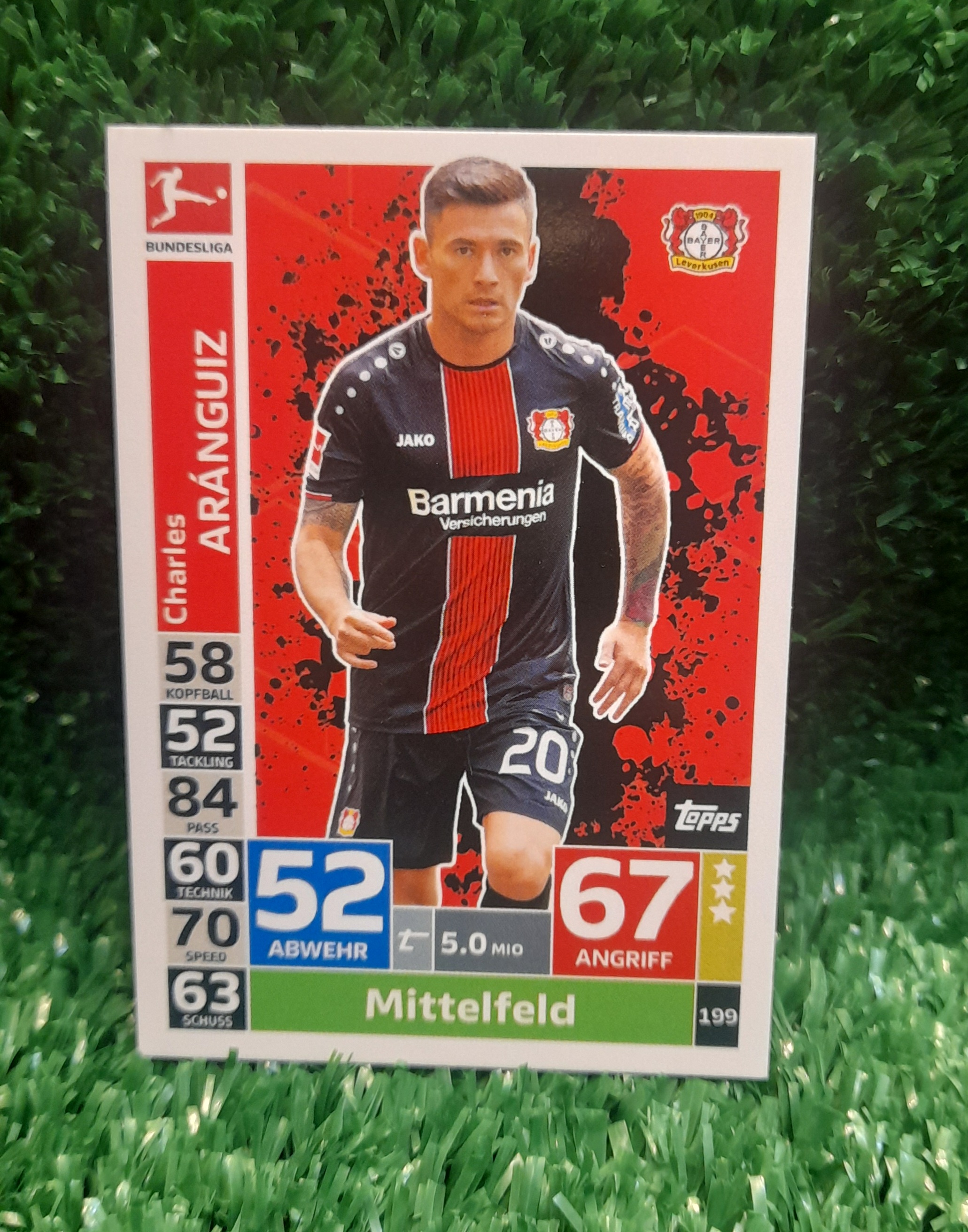 Carta Charles Aranguiz Bayern Leverkusen Match Attax