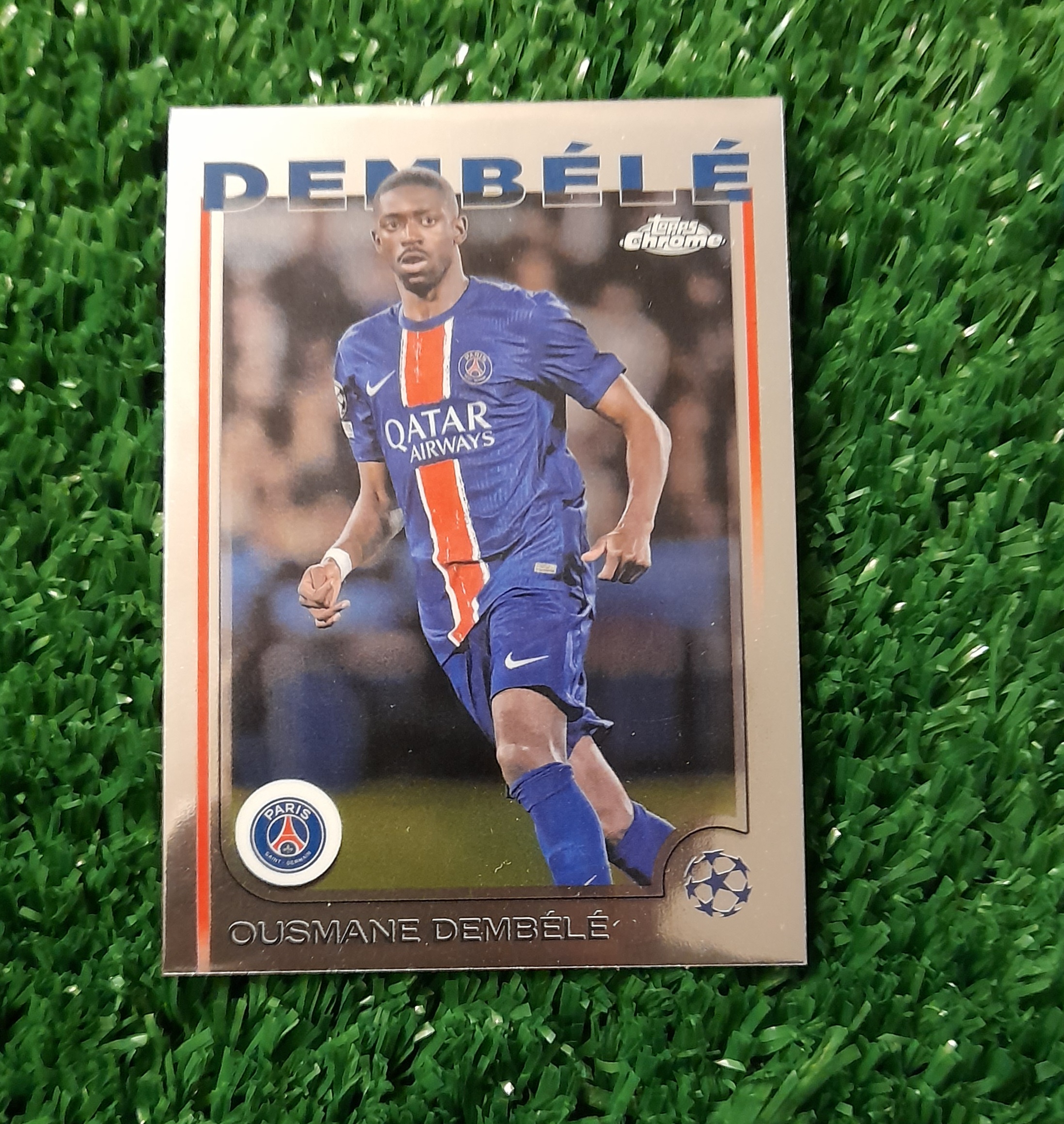 Carta Ousmande Dembele PSG Topps Chrome 2025 Refractor