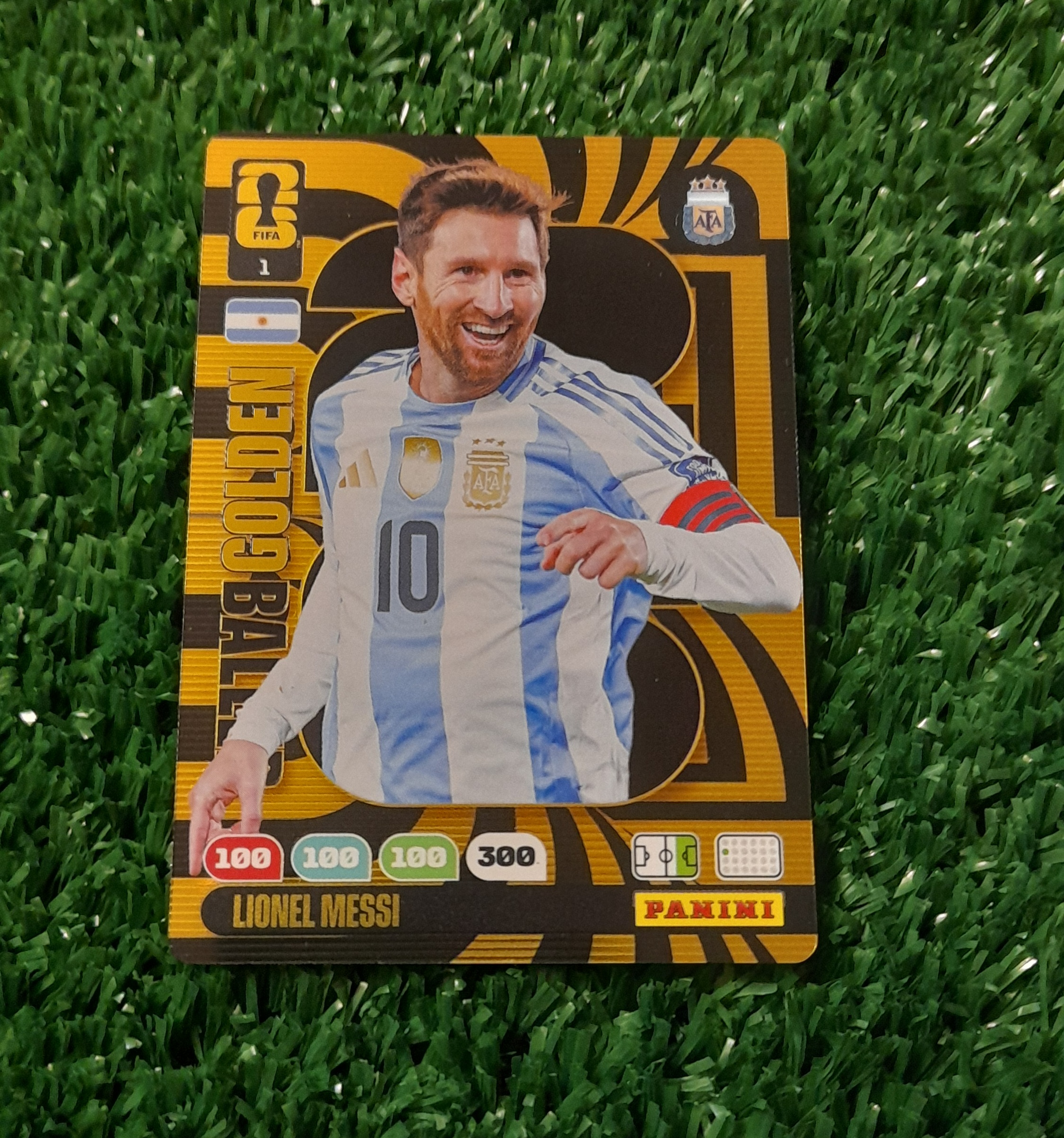 Carta Lionel Messi Golden Ballers Mundial 2026 Panini