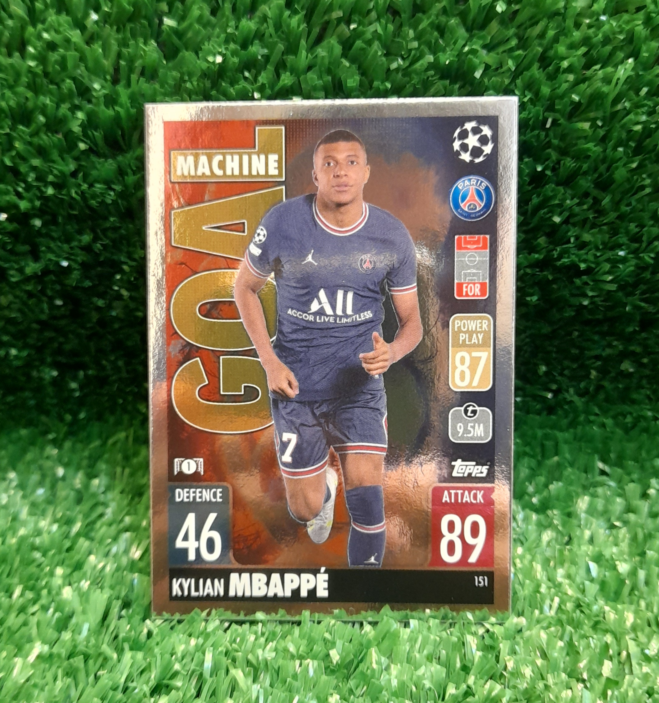 Carta Kylian Mbappe PSG Match Attax Topps Goal Machine
