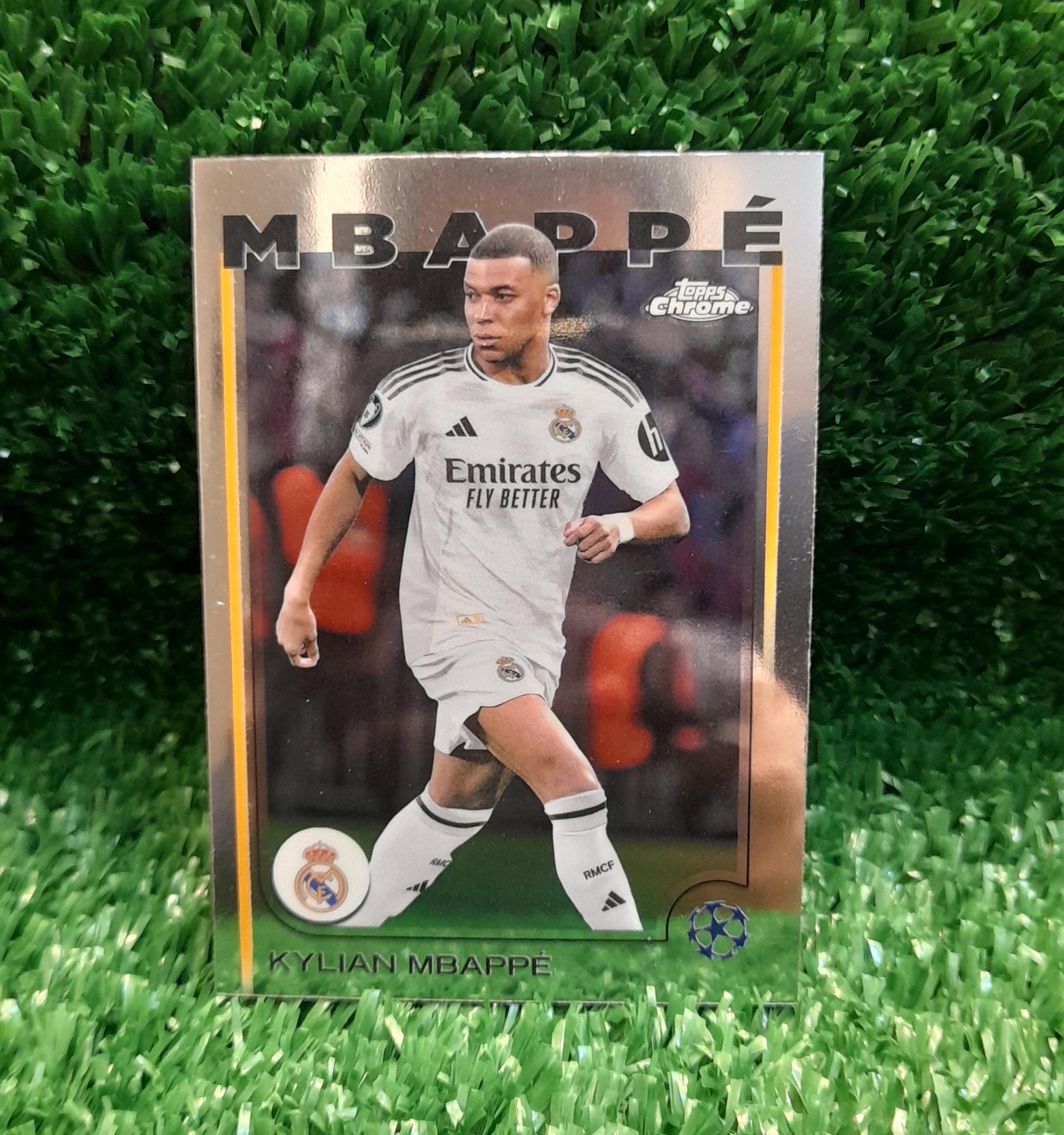 Carta Kylian Mbappe Real Madrid Topps Chrome 2025 Refractor