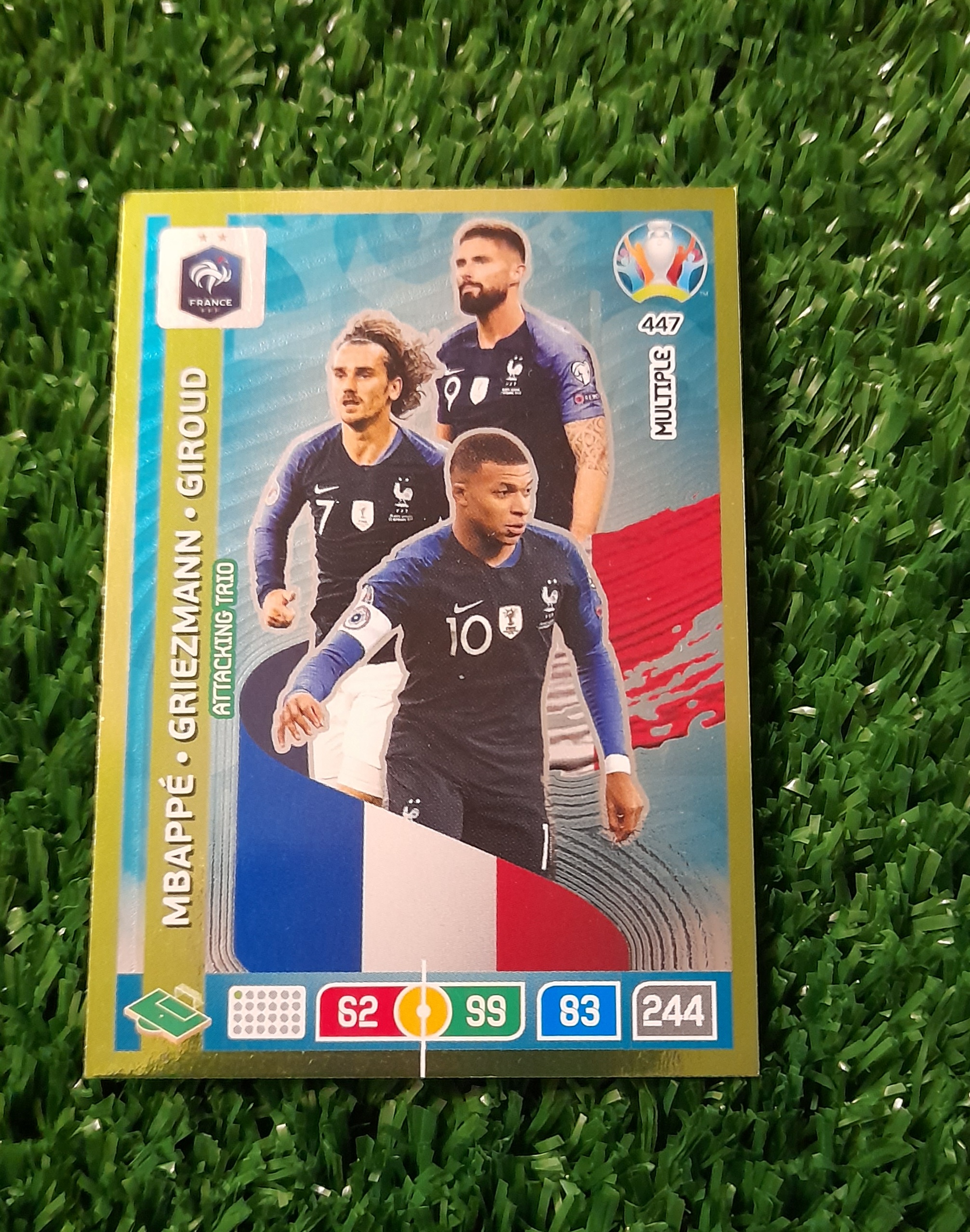 Carta Kylian Mbappe Francia Attacking Trio Euro 2020 Panini