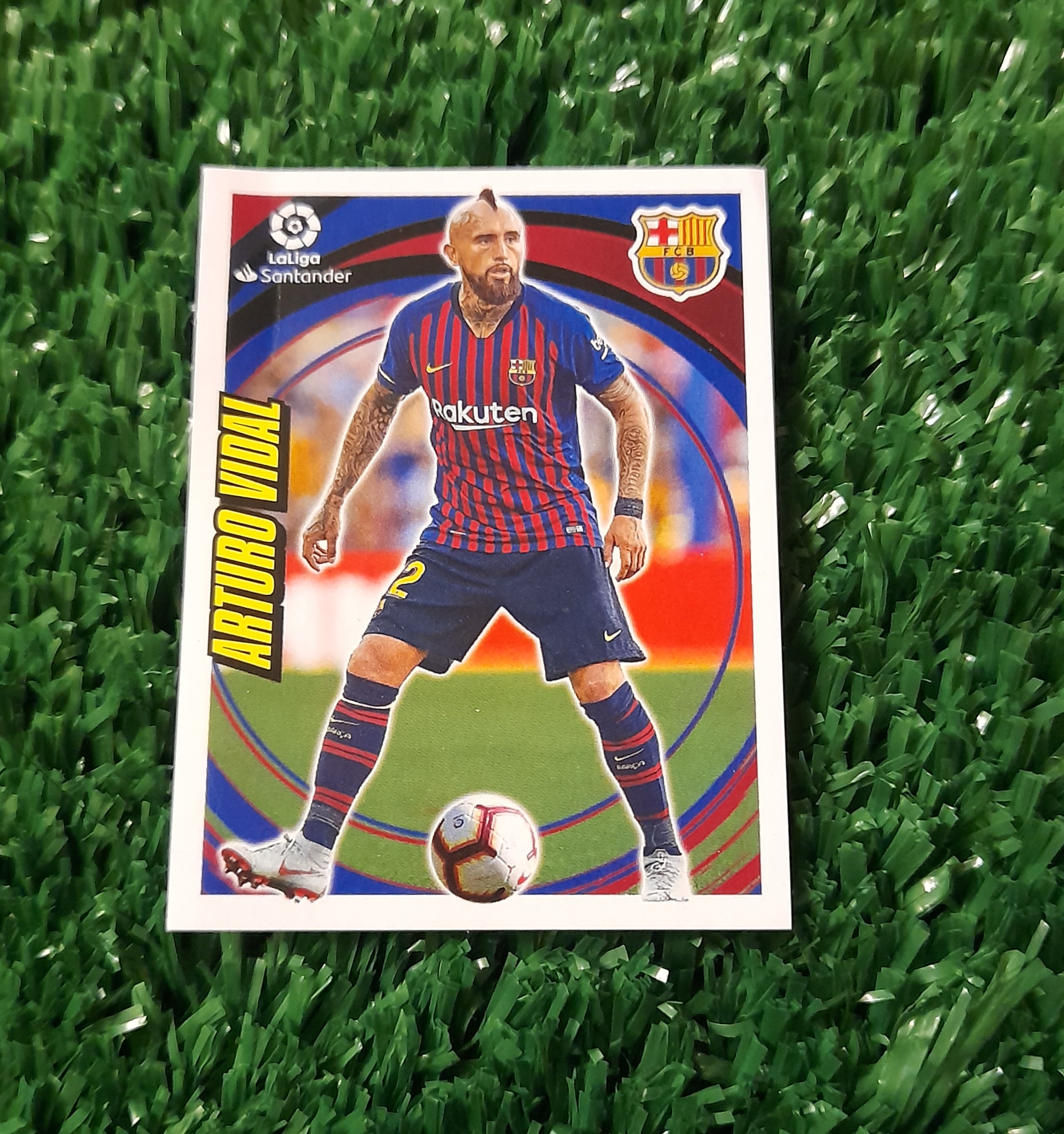 Lamina Arturo Vidal Barcelona Liga Española 18-19 Panini #68 