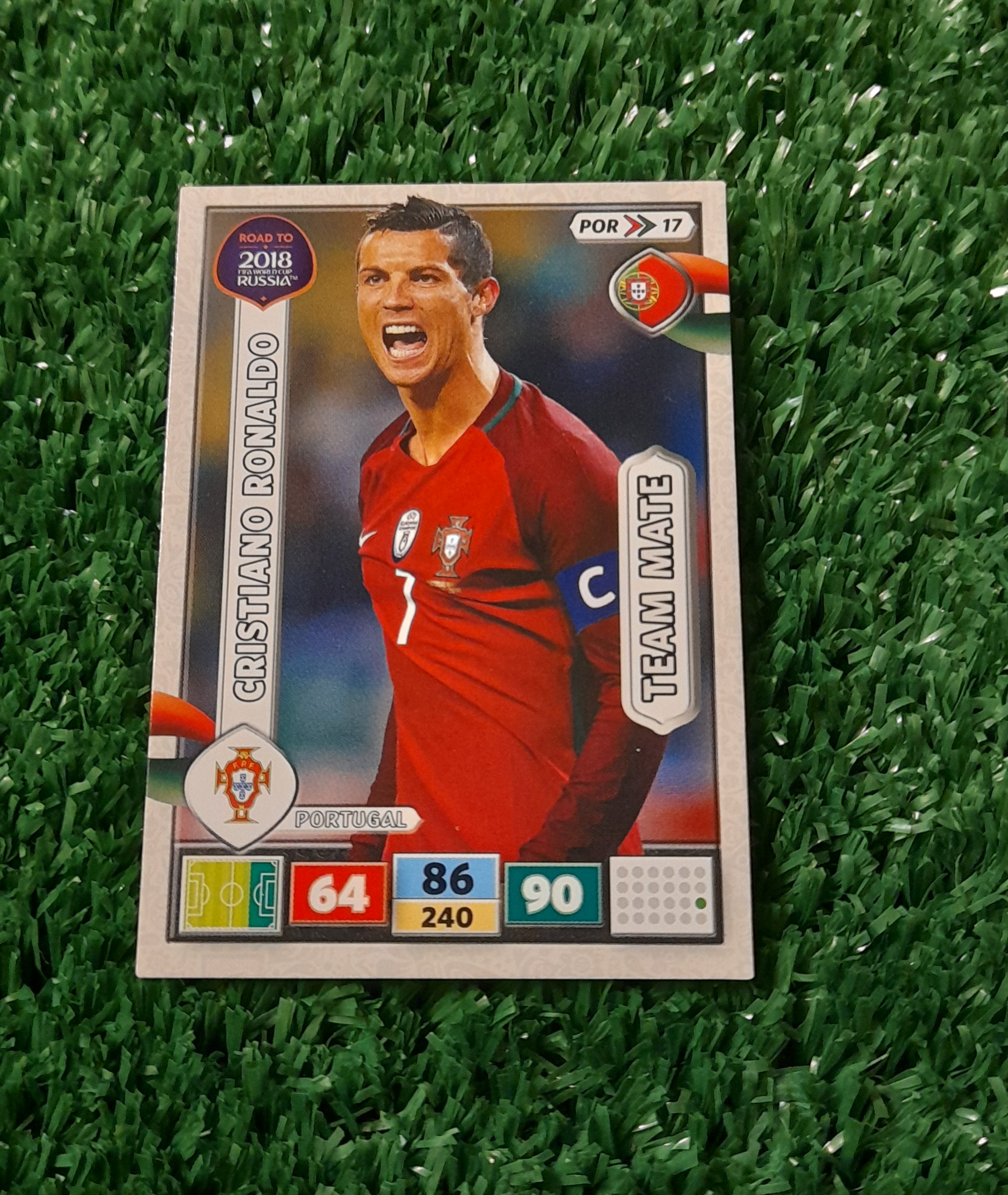 Carta Cristiano Ronaldo Portugal Road to Russia Panini #POR17
