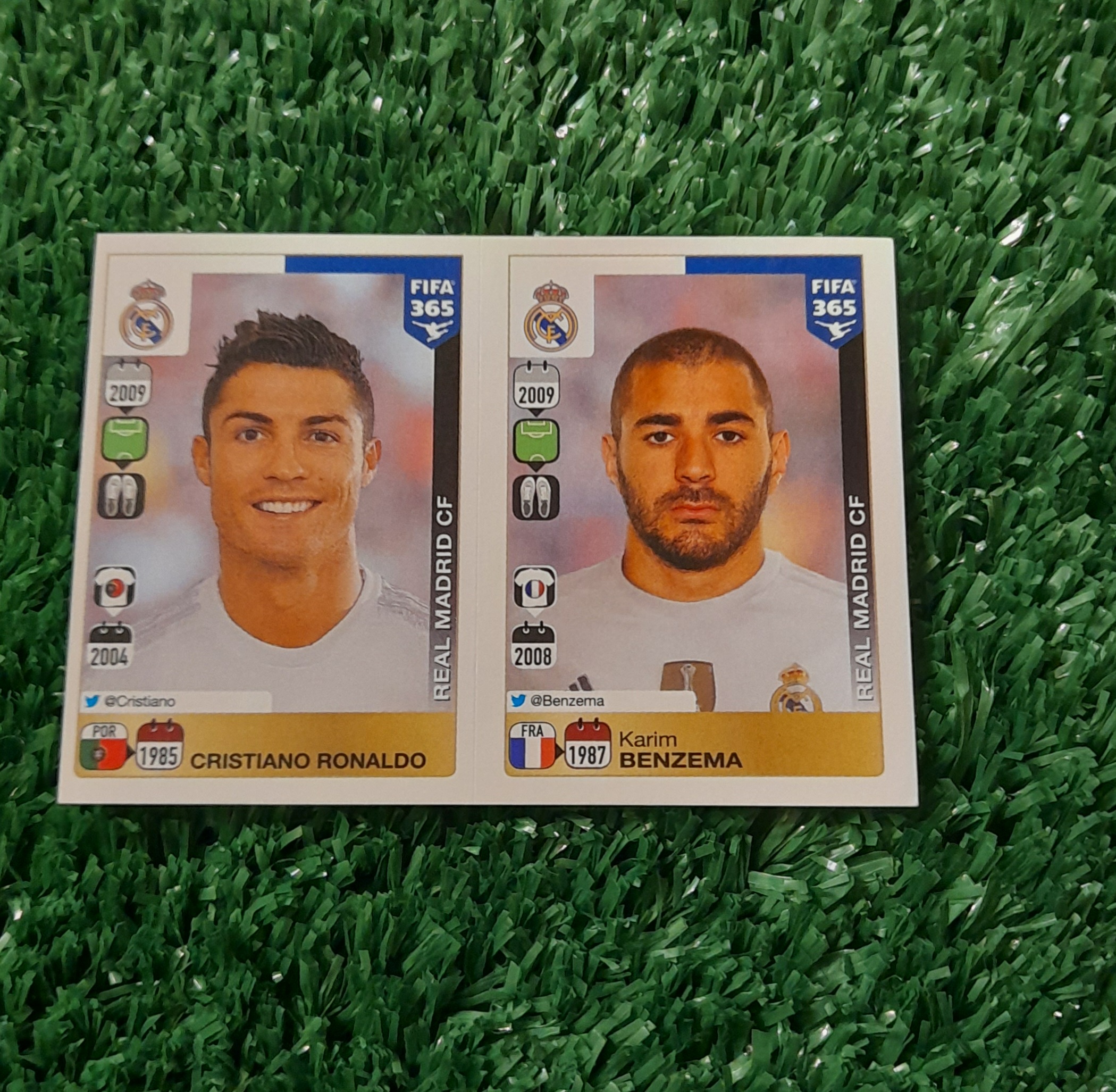 Lamina Cristiano Ronaldo Real Madrid Fifa 365 #399-400 Panini