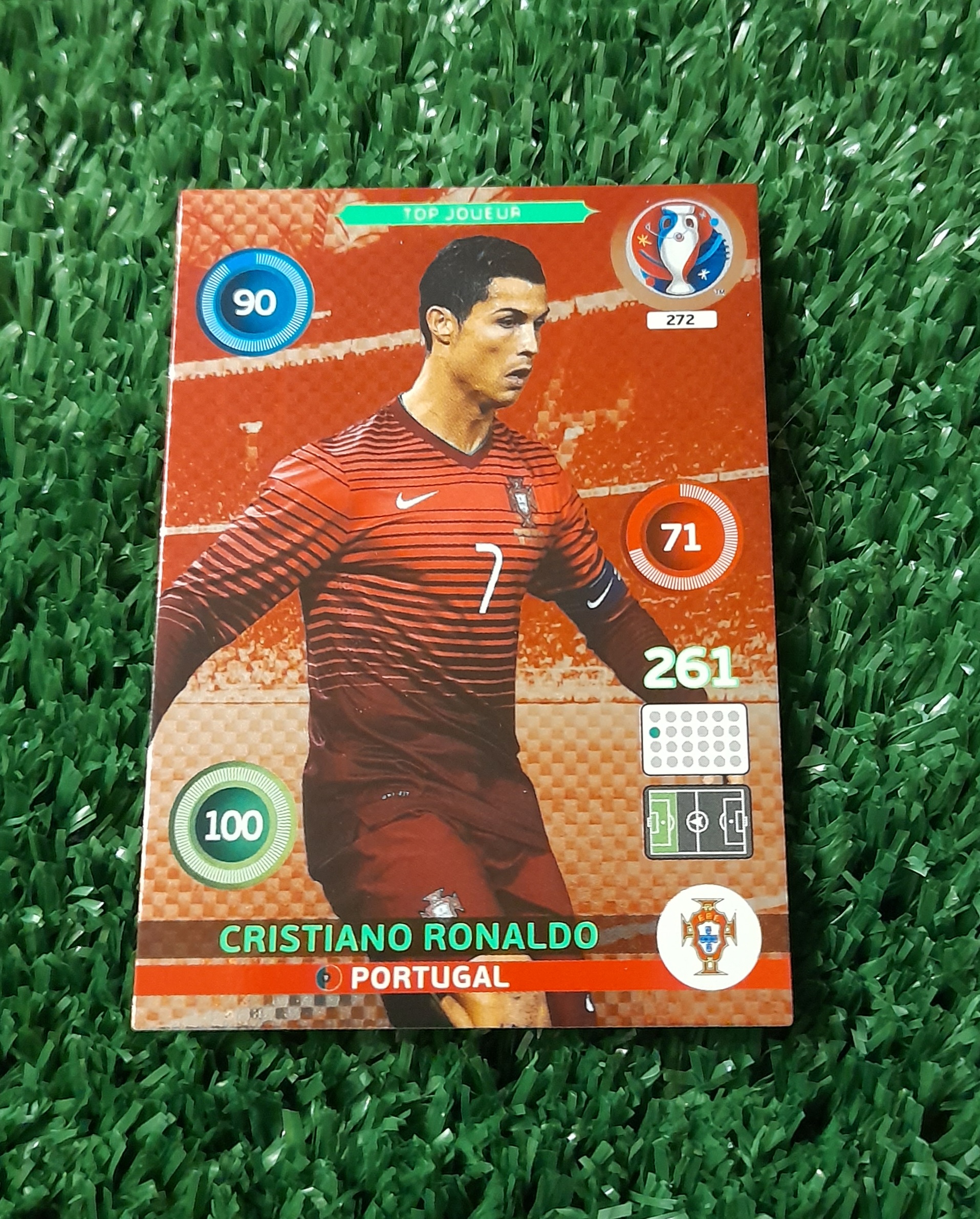 Carta Cristiano Ronaldo Portugal Euro 2016 Panini #272
