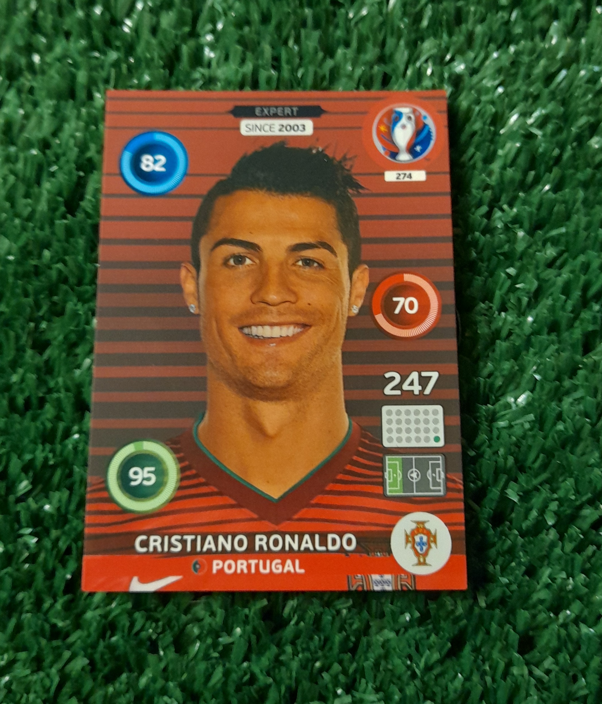 Carta Cristiano Ronaldo Portugal Euro 2016 Panini #274