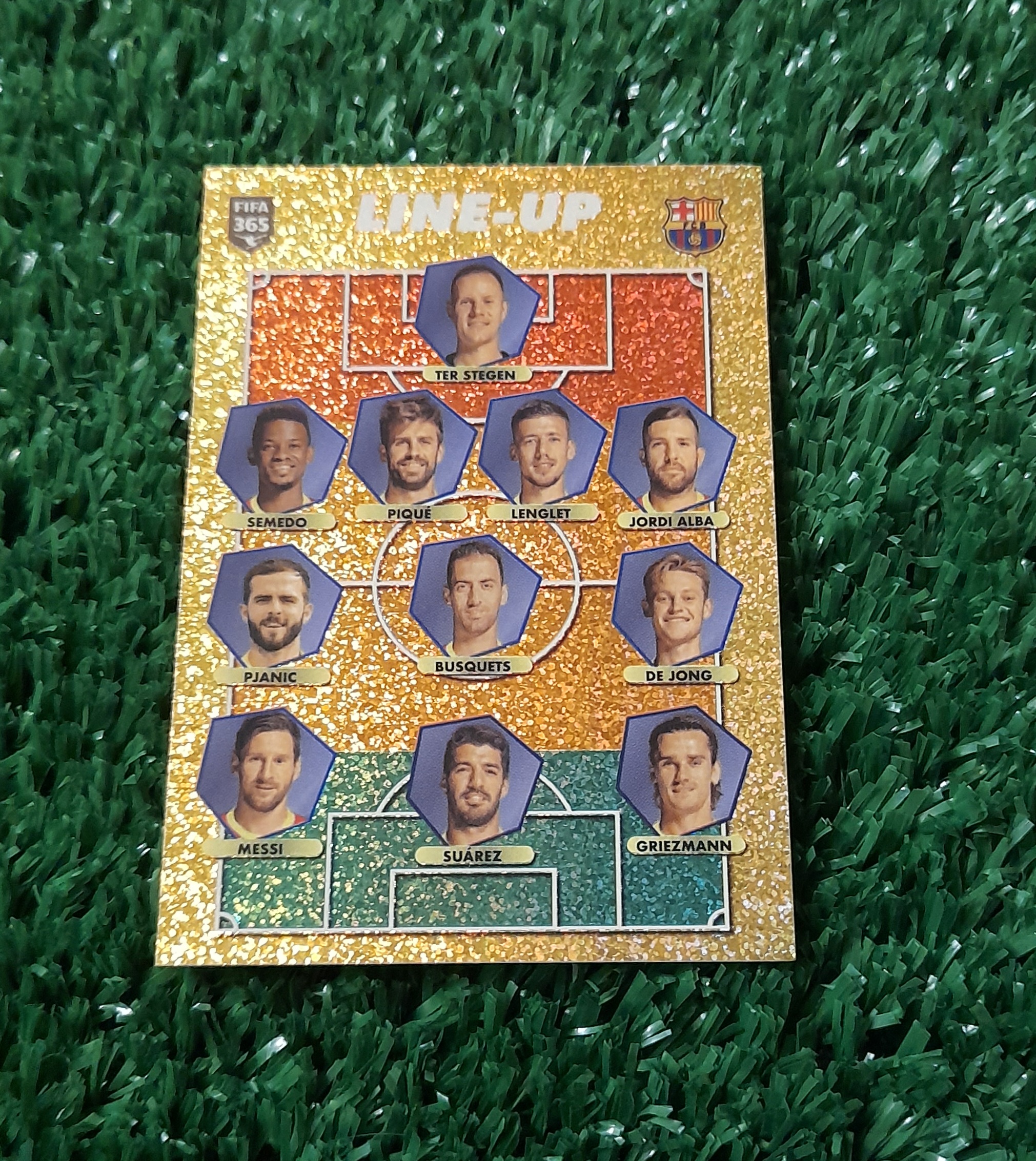 Lamina Lionel Messi Barcelona Formacion Fifa 365 Panini #113