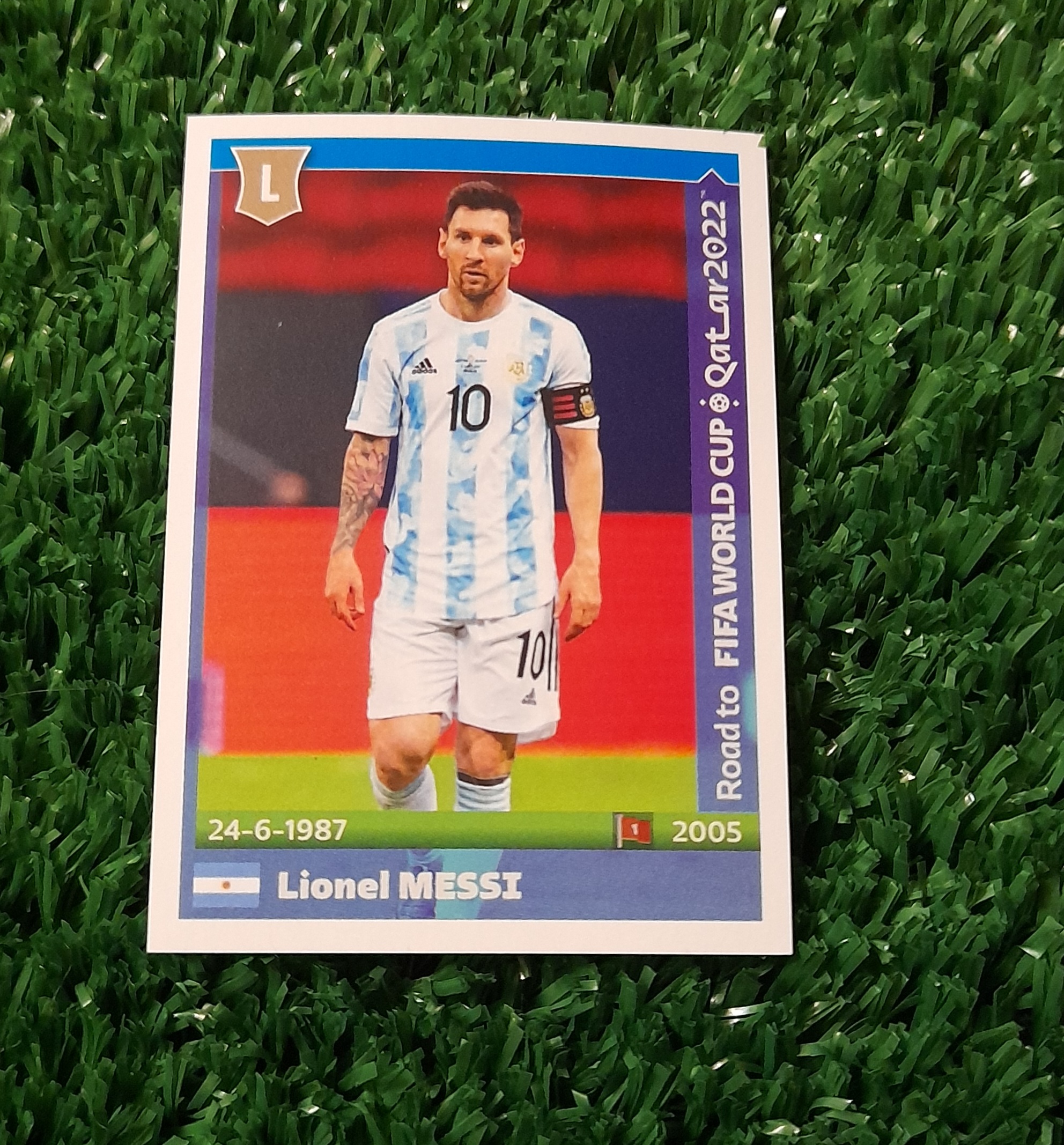 Lamina Lionel Messi Argentina Road to Qatar Panini #30