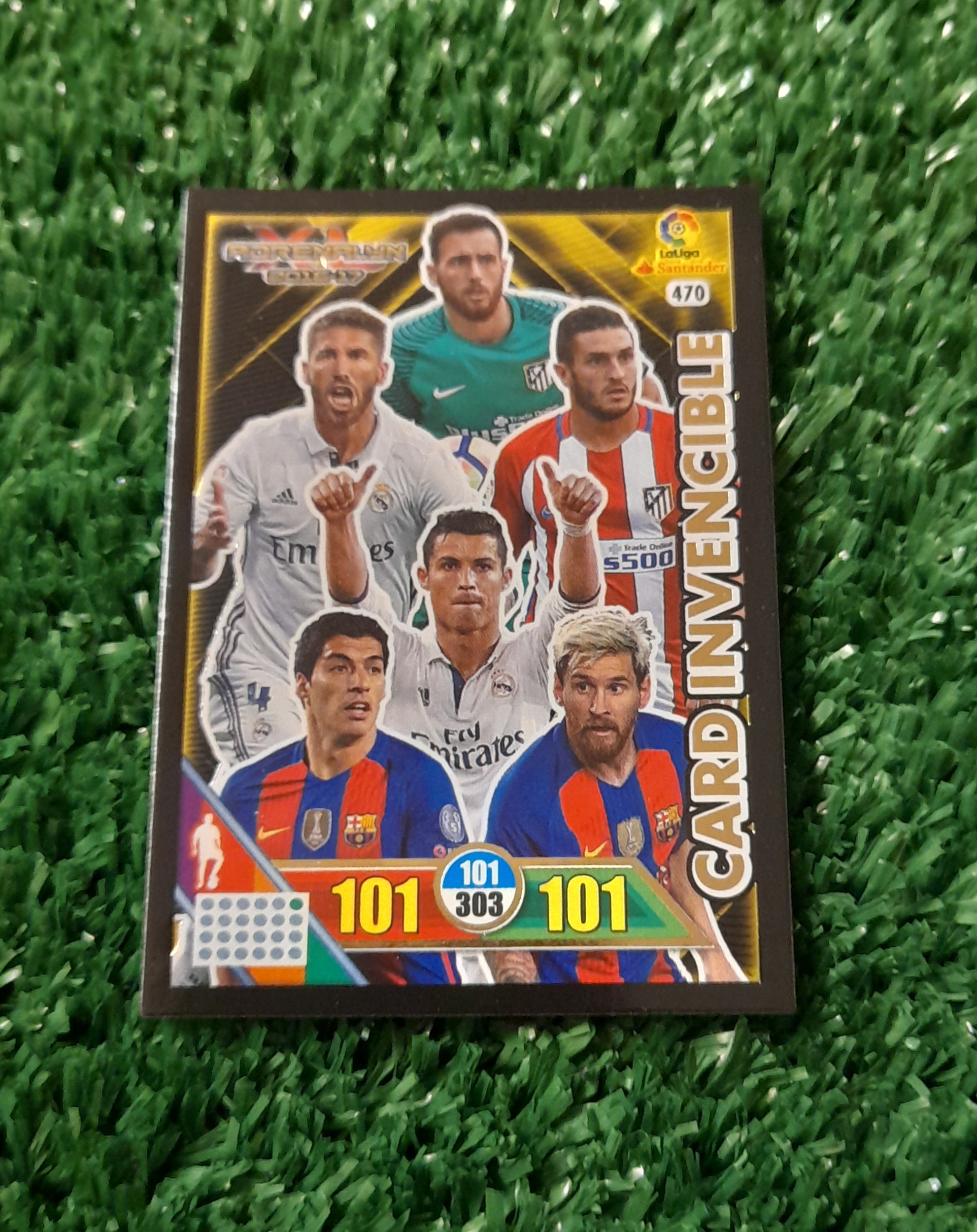 Carta Lionel Messi Barcelona Liga Españoa 16-17 INVENCIBLE Panini
