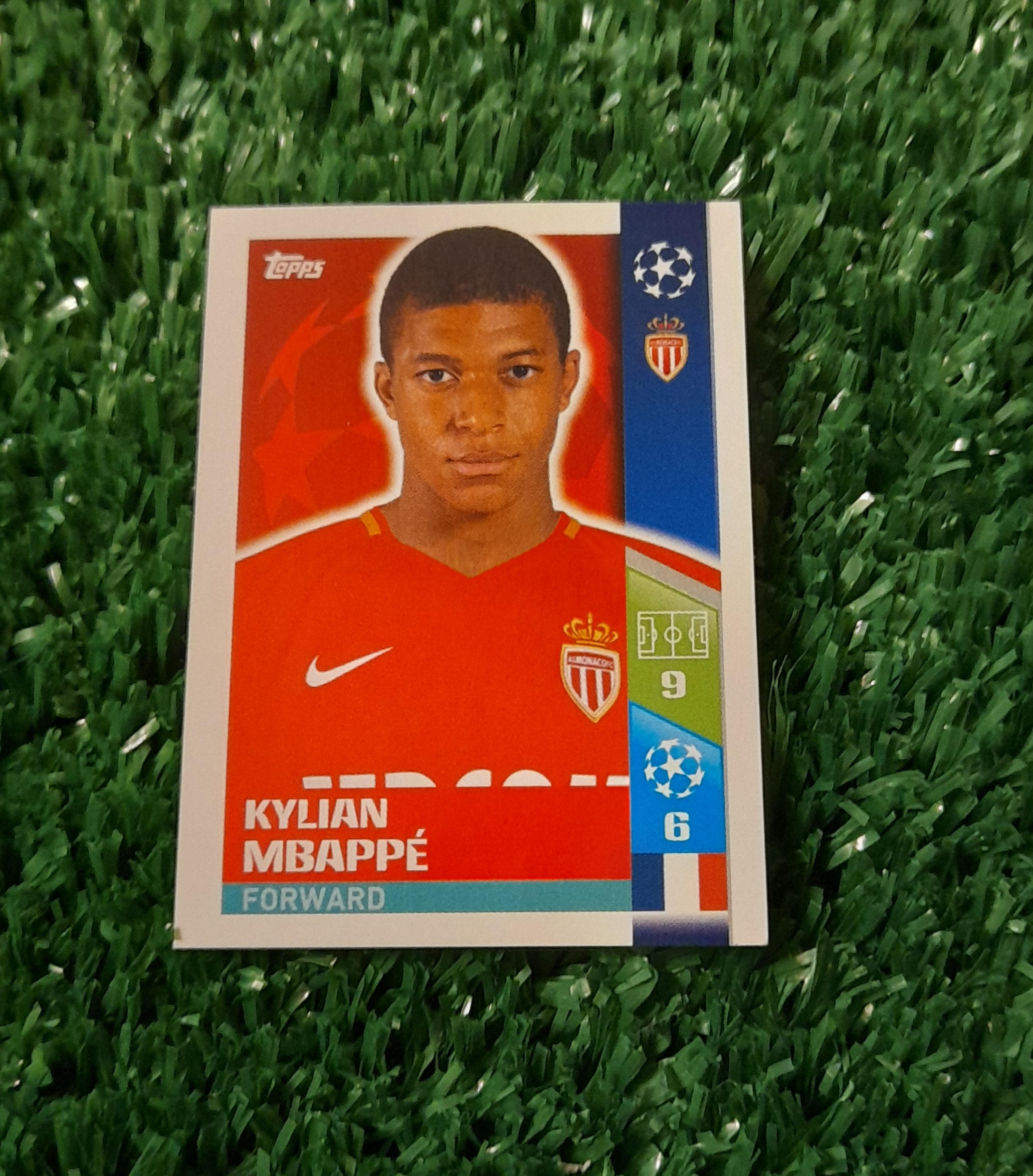 Lamina Kylian Mbappe Monaco ROOKIE Champions 17-18 Topps