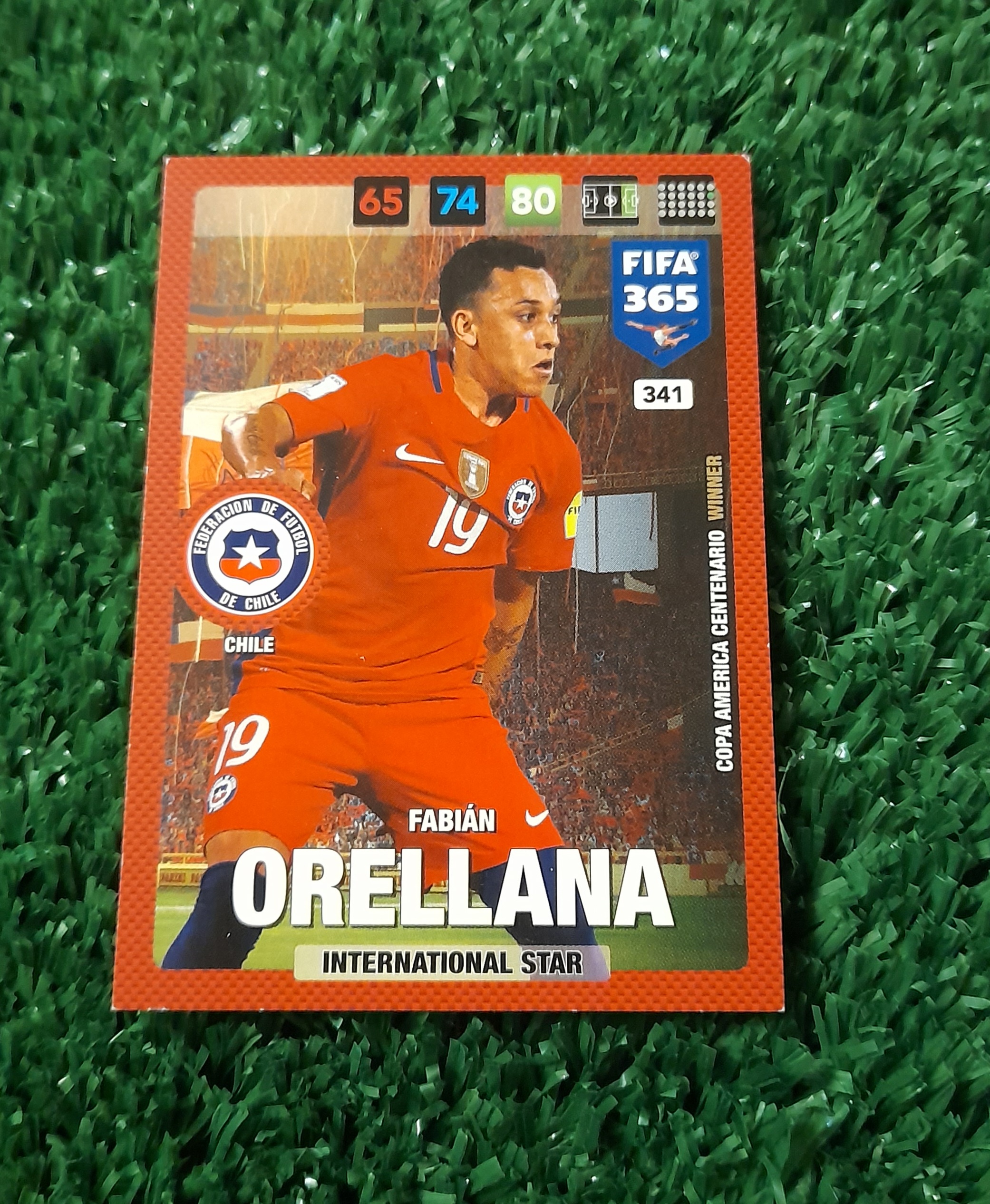 Carta Fabian Orellana Chile Fifa 365 Panini #341