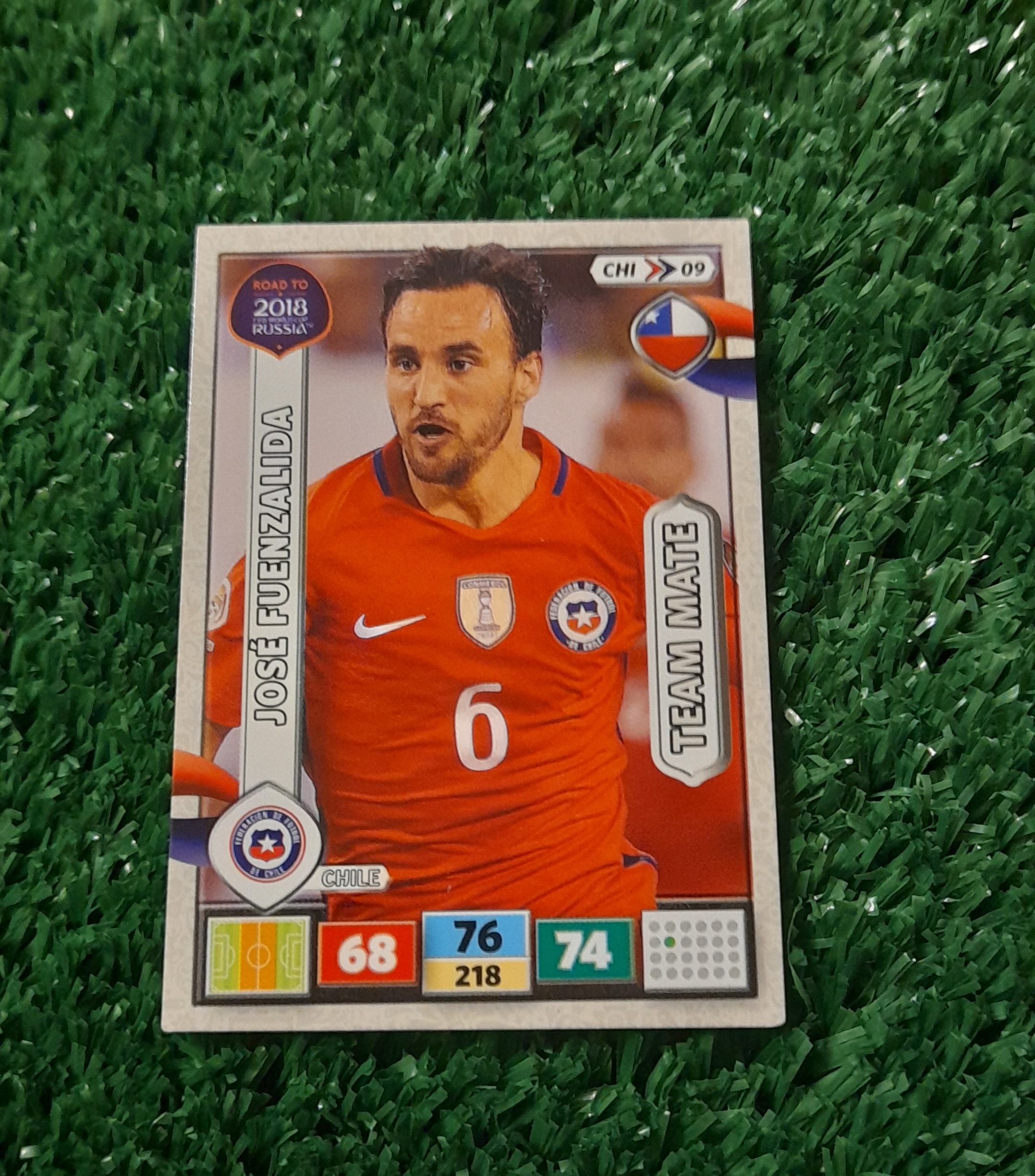 Carta Jose Pedro Fuenzalida Chile Road to Russia 18 Panini CHI#09