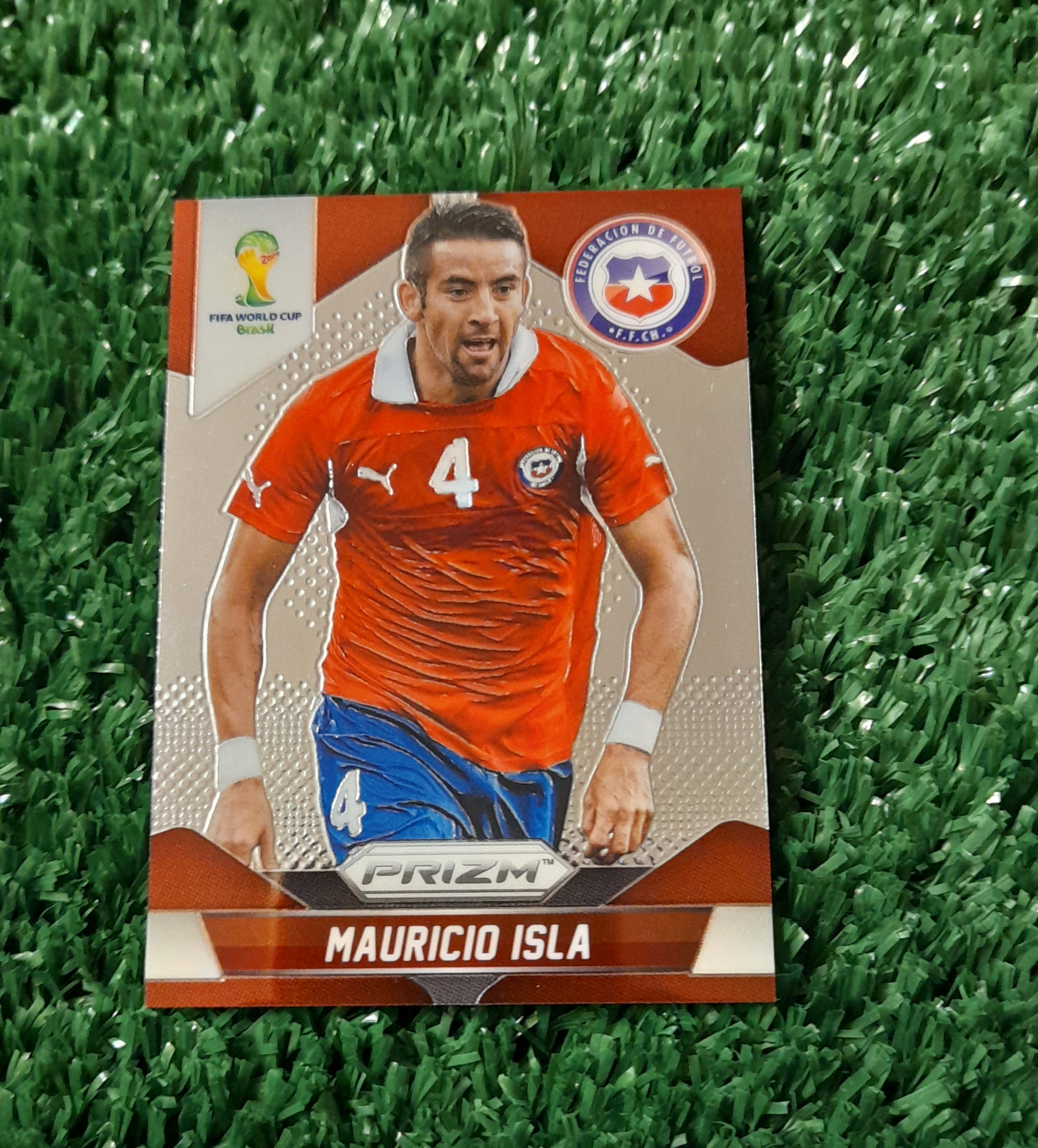 Carta Mauricio Isla Chile Prizm Mundial 2014 Panini