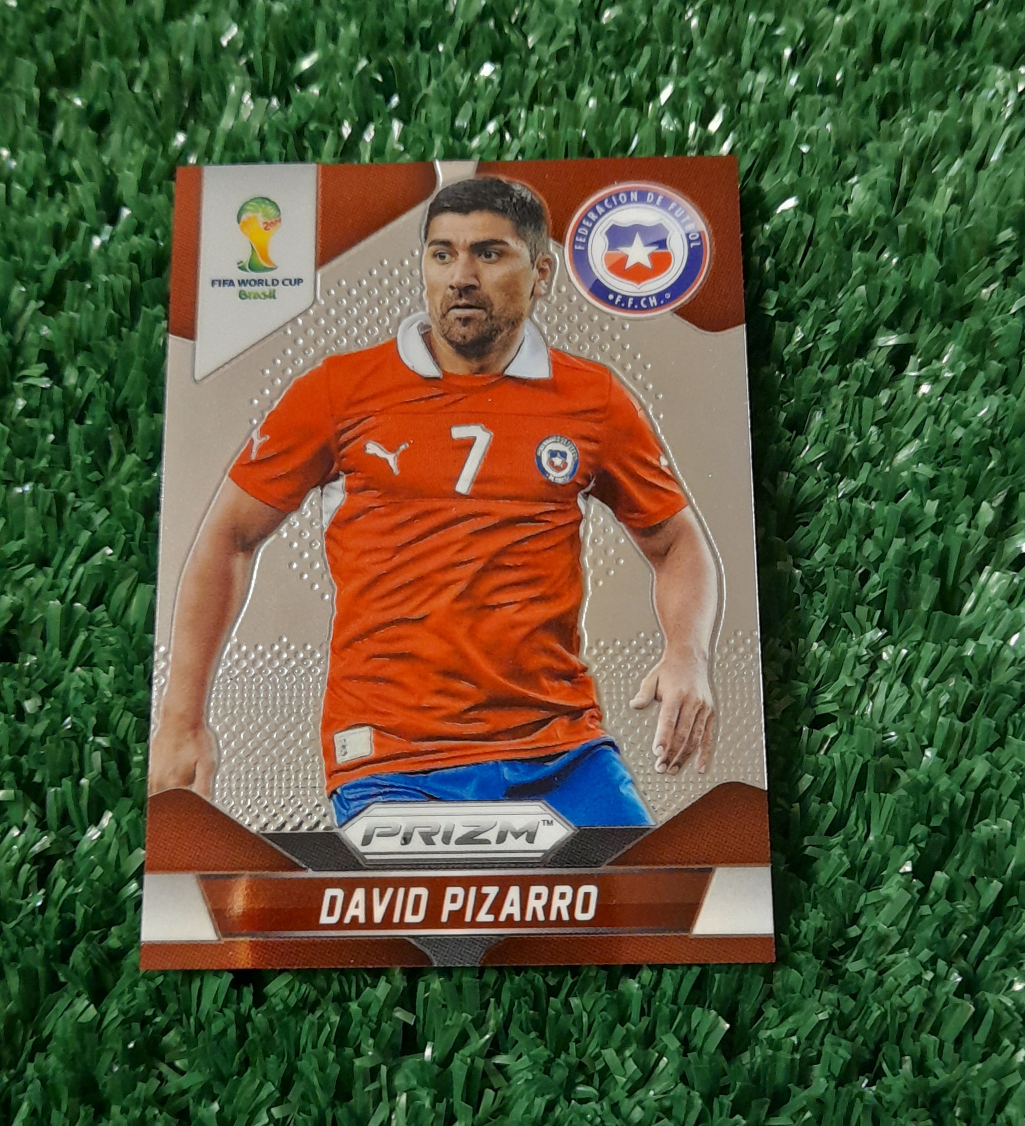Carta David Pizarro Chile Prizm Mundial 2014 Panini