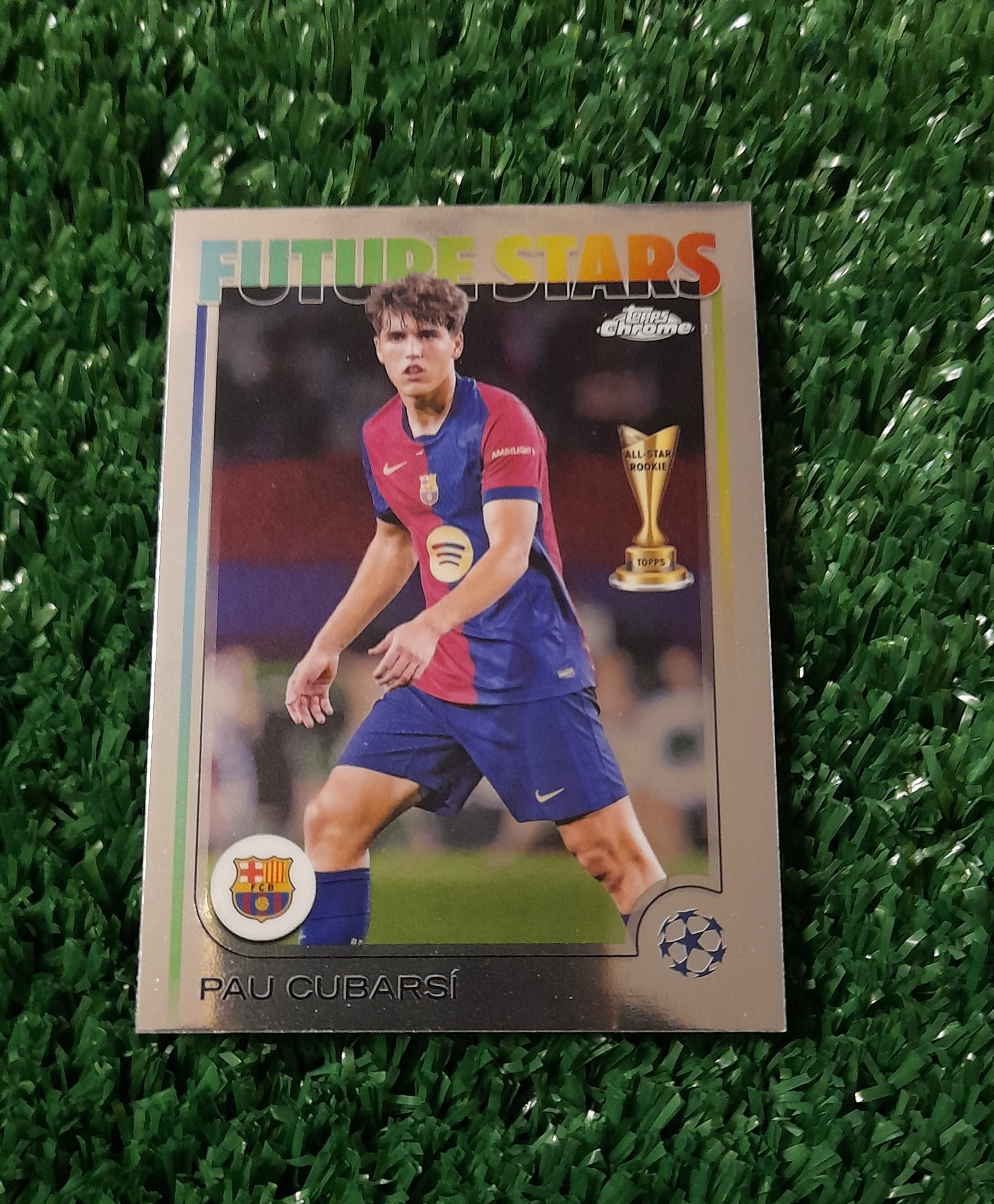 Carta Pau Cubarsi Barcelona Future Stars Topps refractor