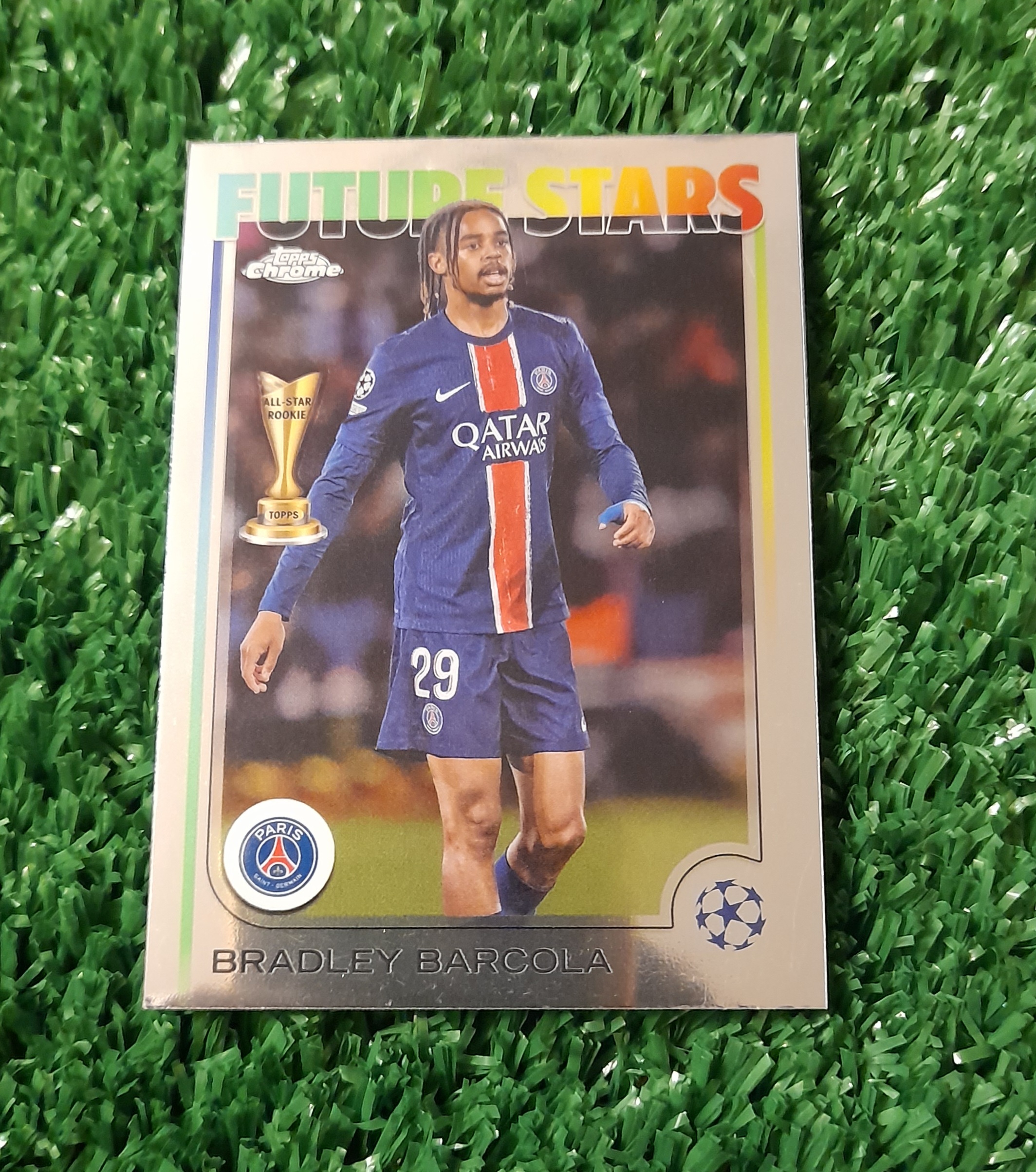 Carta Bradley Barcola PSG Future Stars Topps Refractor