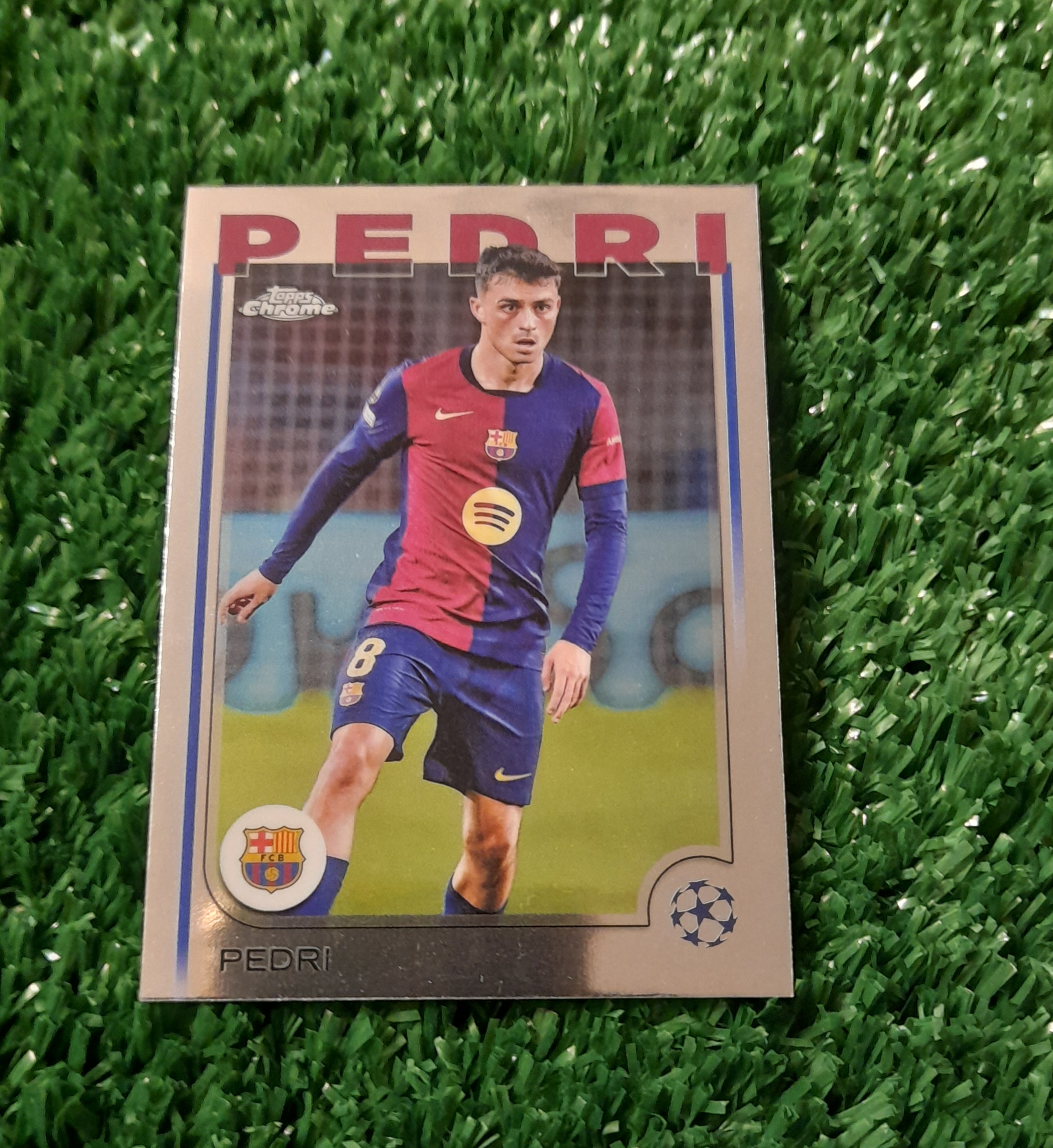 Carta Pedri Barcelona Topps Chrme Refractor 