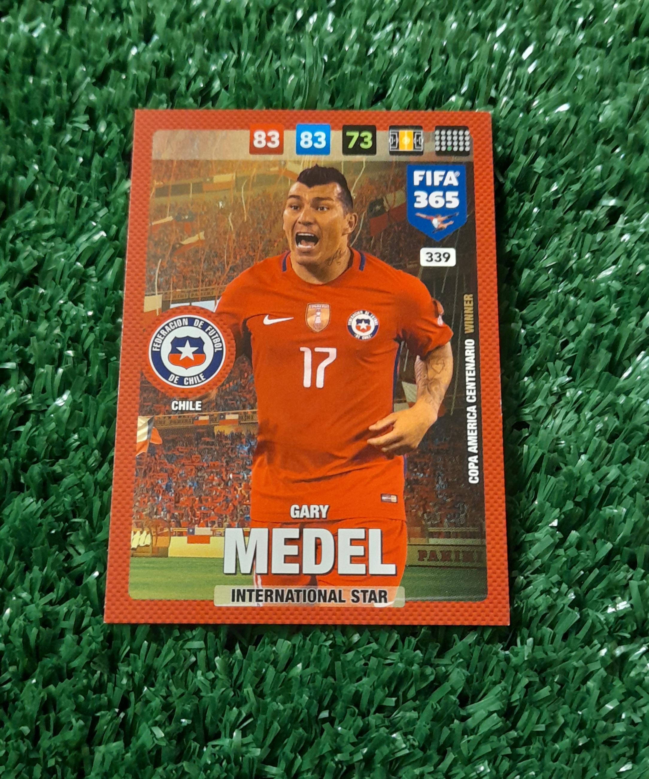 Carta Gary Medel Chile Fifa 365 Panini #339 Base
