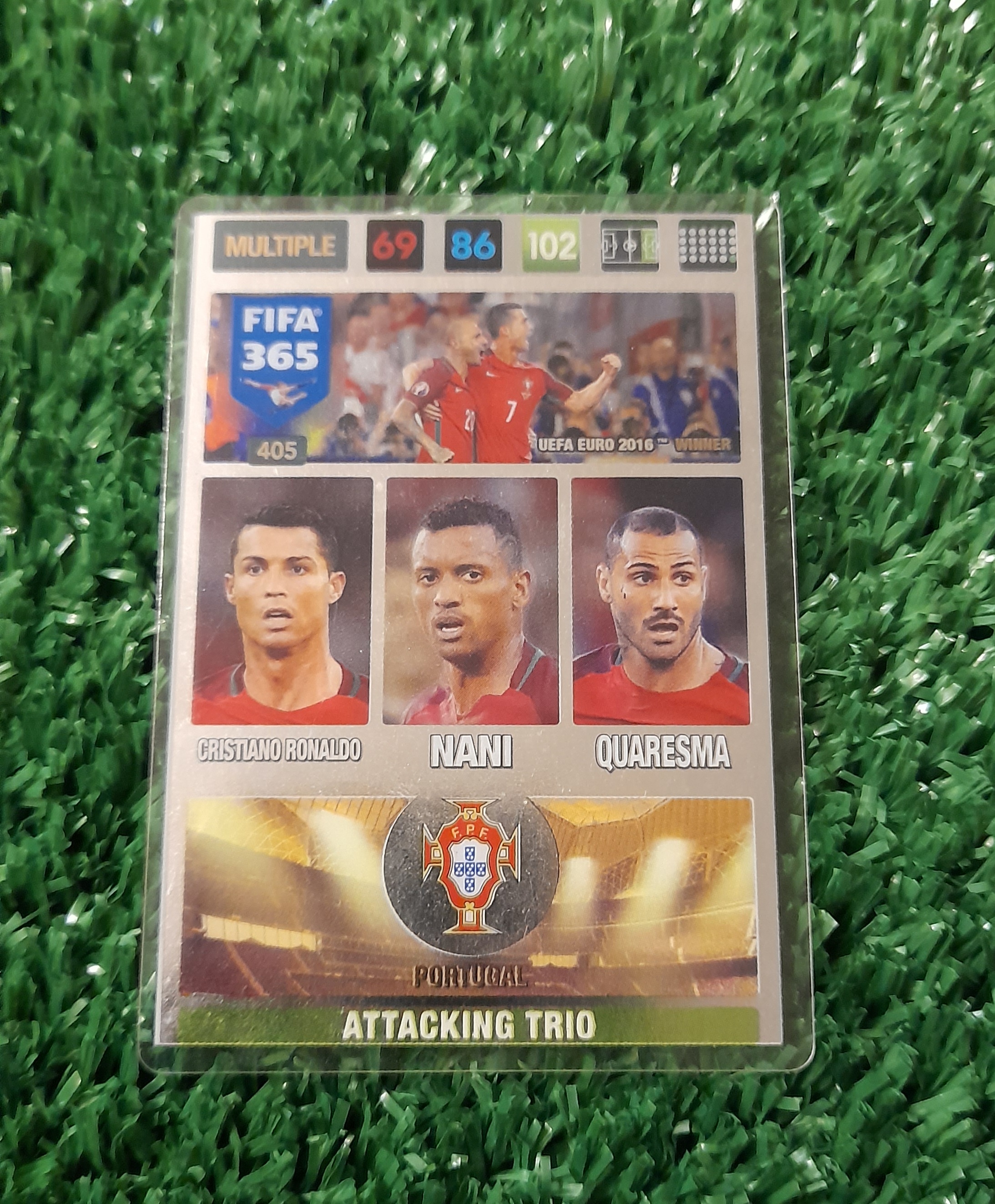 Carta Cristiano Ronaldo Portugal Attacking Trio Panini 