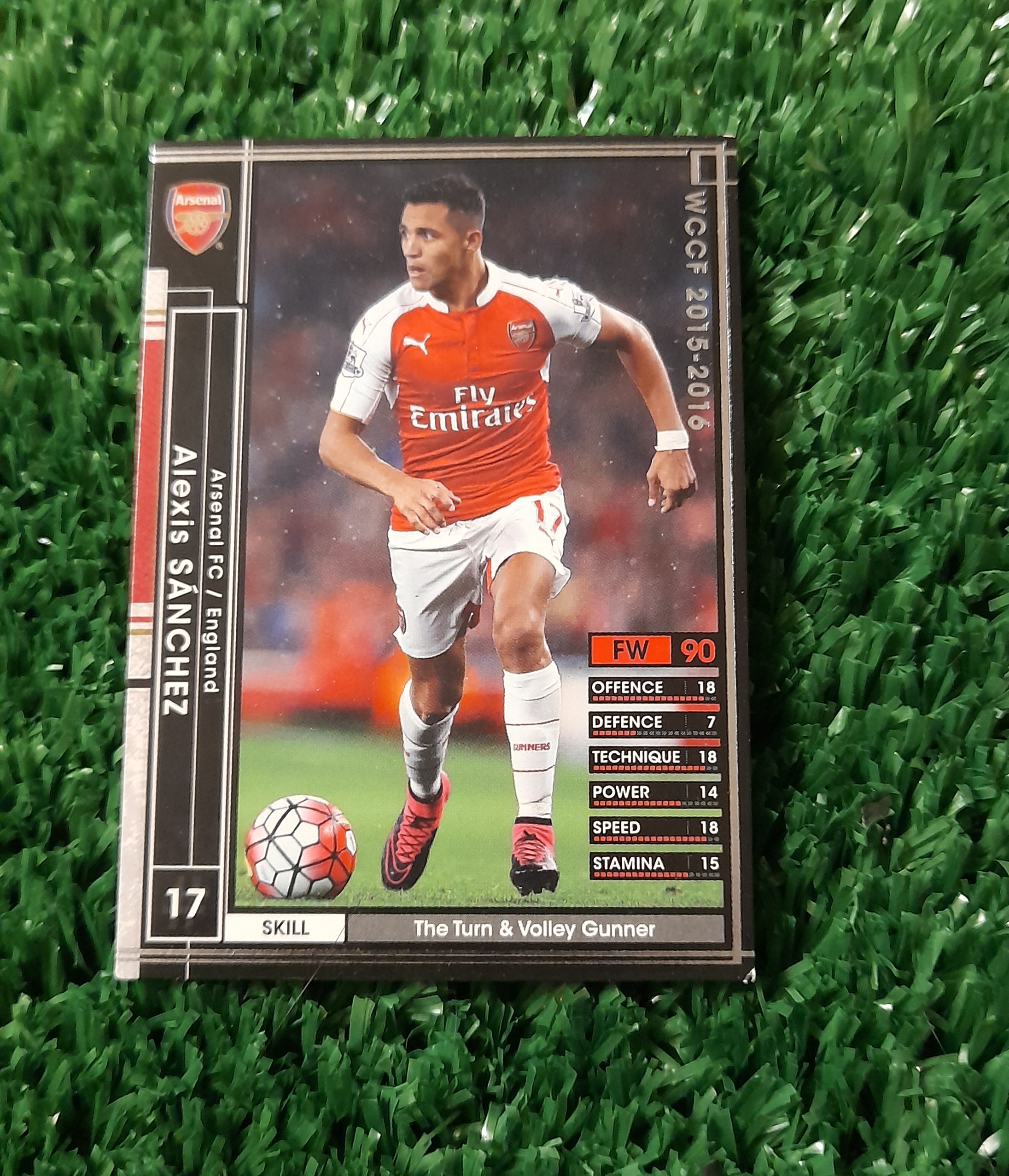 Carta Alexis Sanchez Arsenal 2015-2016 Panini Sega