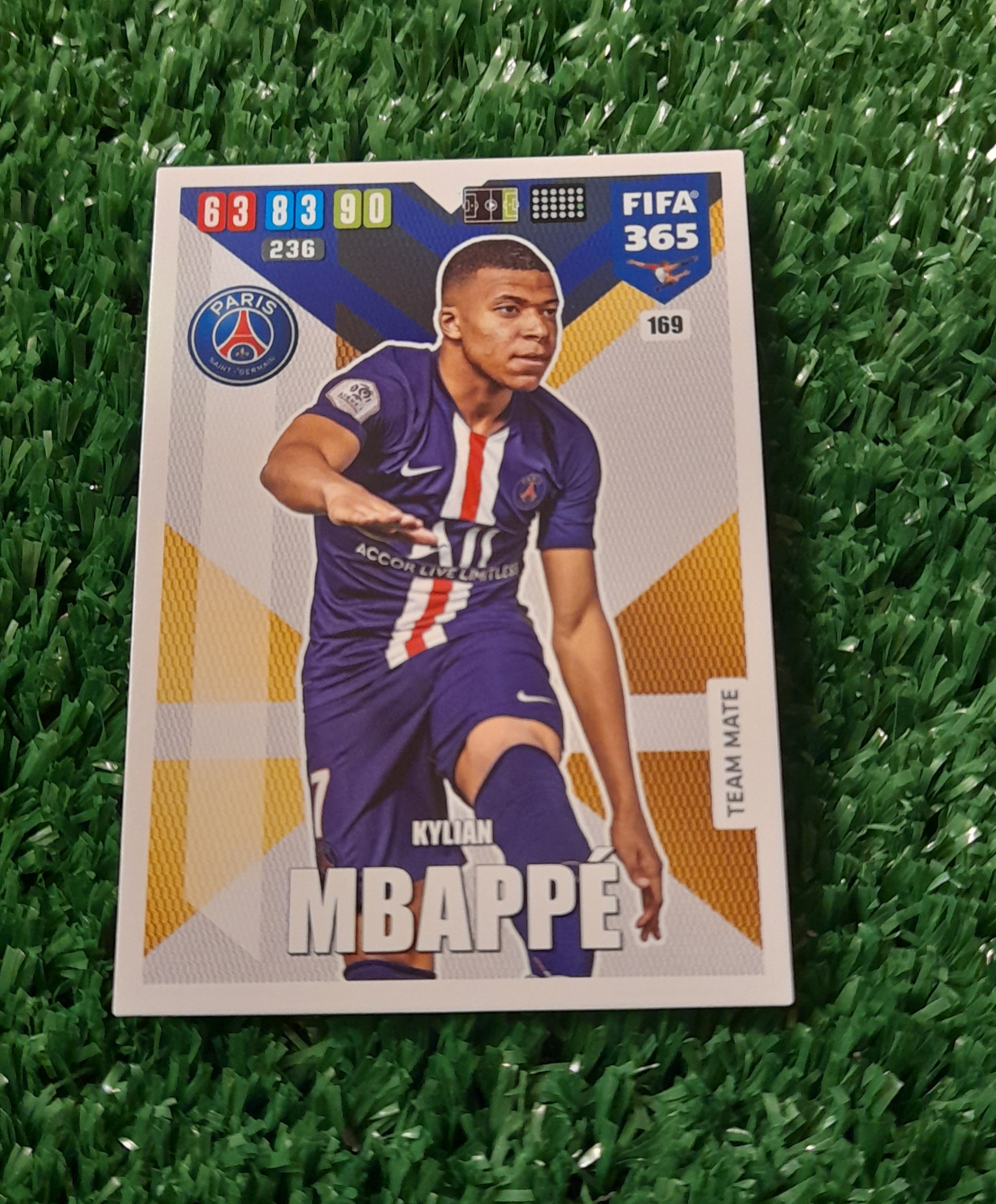 Carta Kylian Mbappe PSG Fifa 365 Panini #169 Base