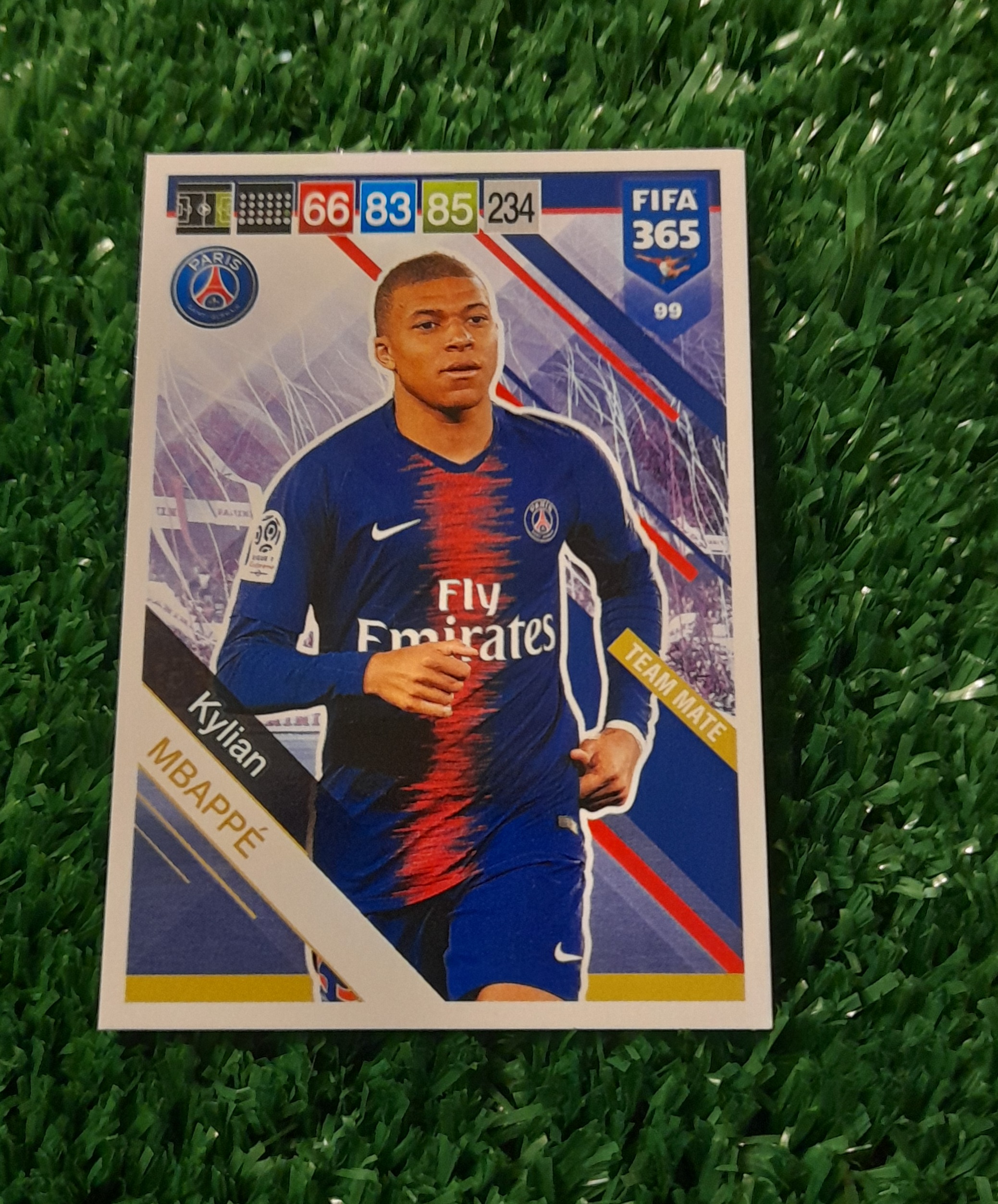 Carta Kylian Mbappe PSG Fifa 365 Panini #99 BASE