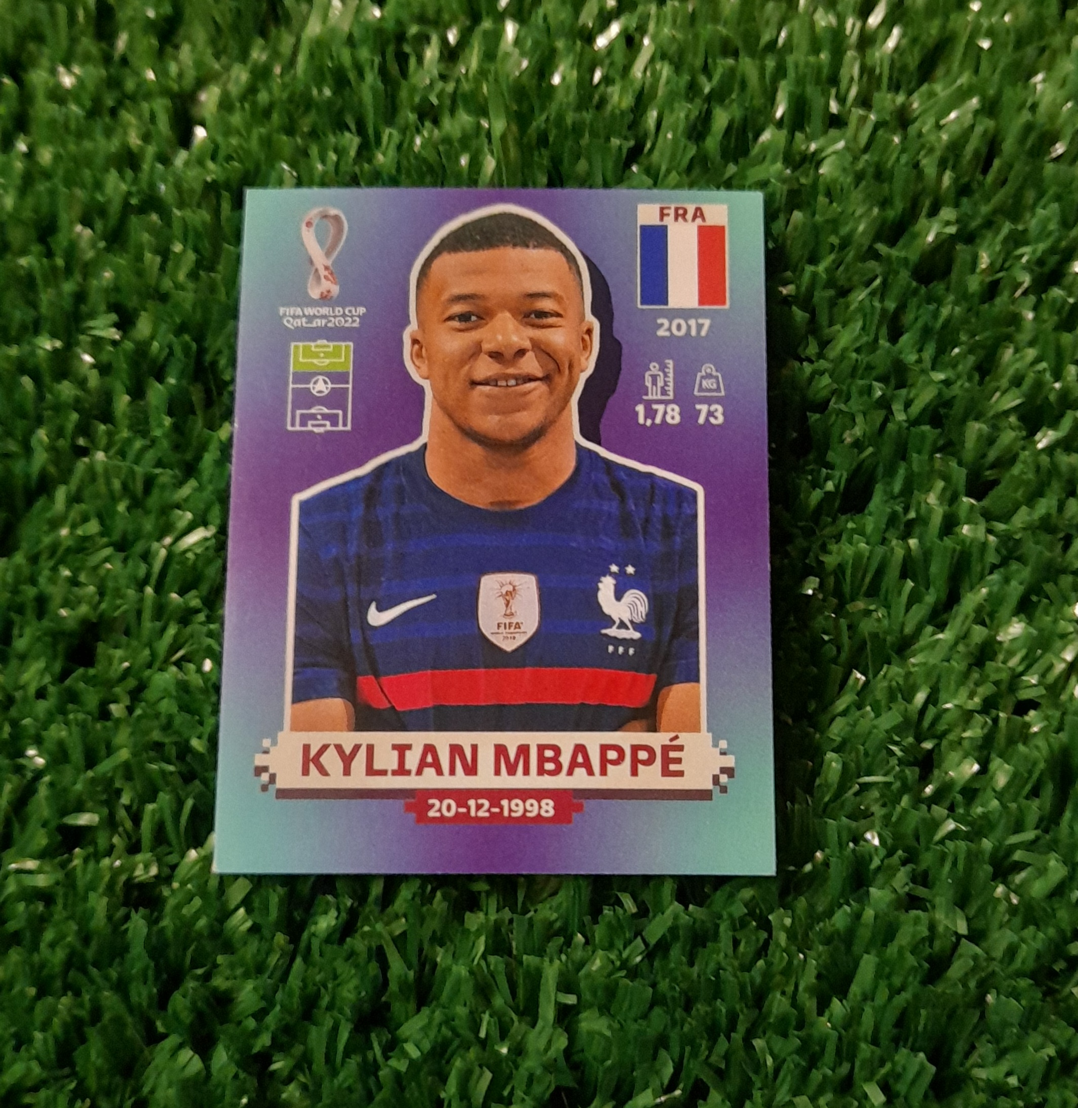Lamina Kylian Mbappe Francia Mundial Qatar 2022 Panini