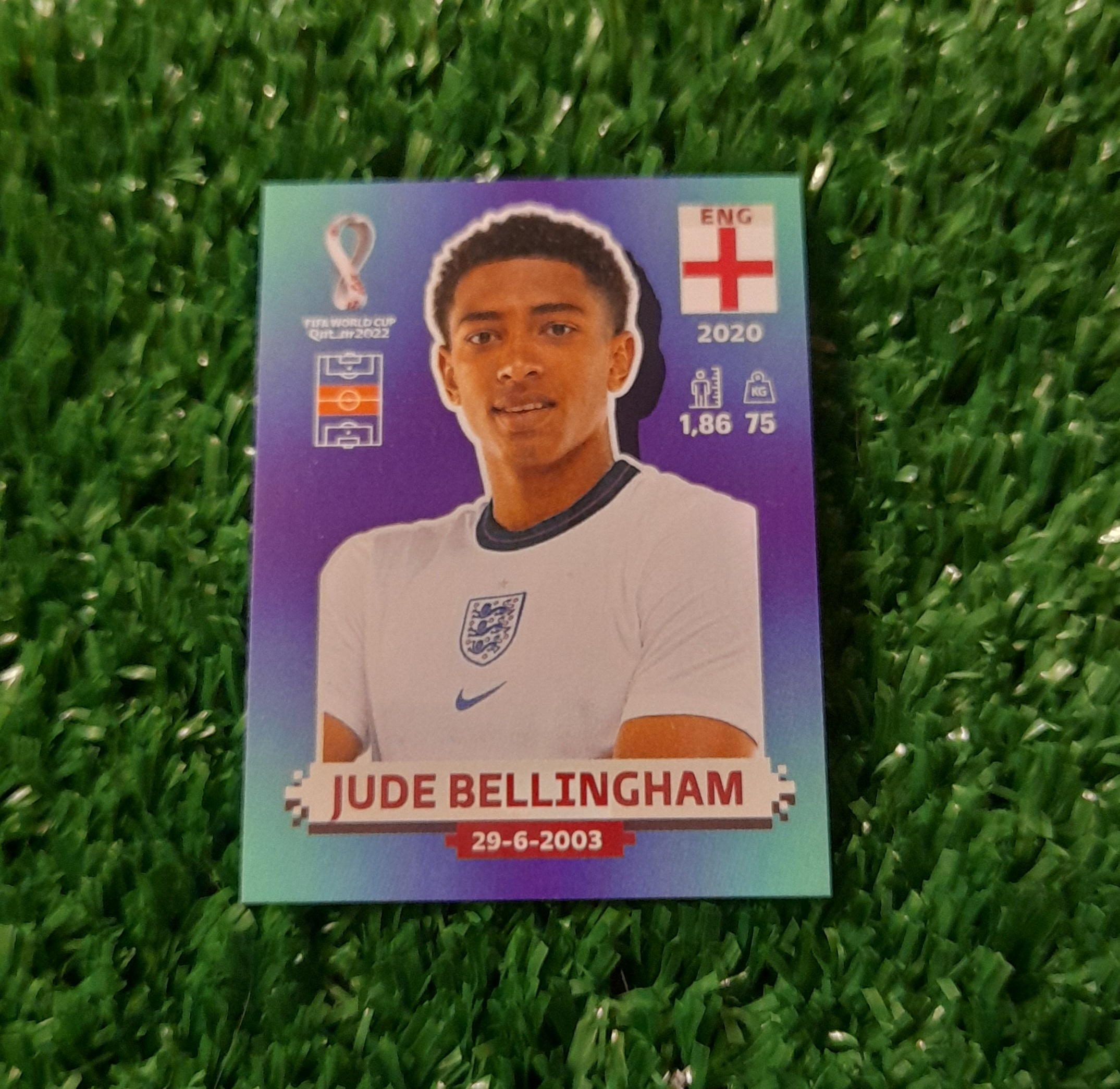 Lamina Jude Bellingham Inglaterra Mundial Qatar 2022 Panini