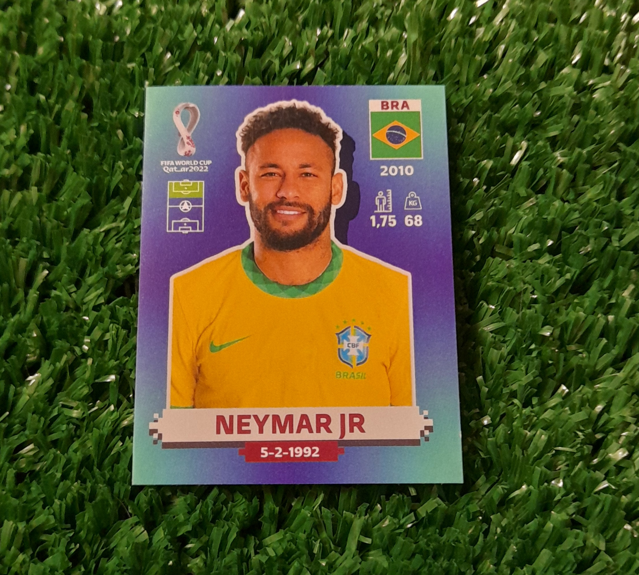 Lamina Neymar Jr Brasil Mundial Qatar 2022 Panini