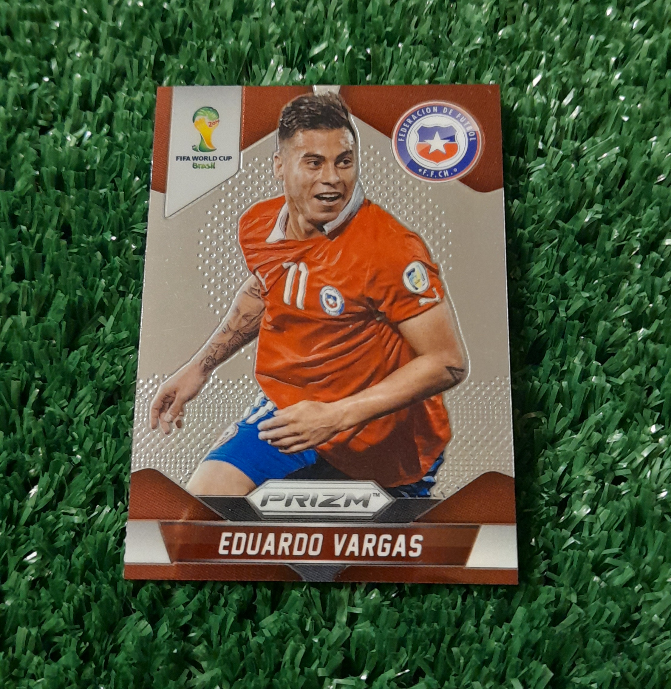 Carta Edurado Vargas Chile Prizm Mundial Brasil 2014 Panini
