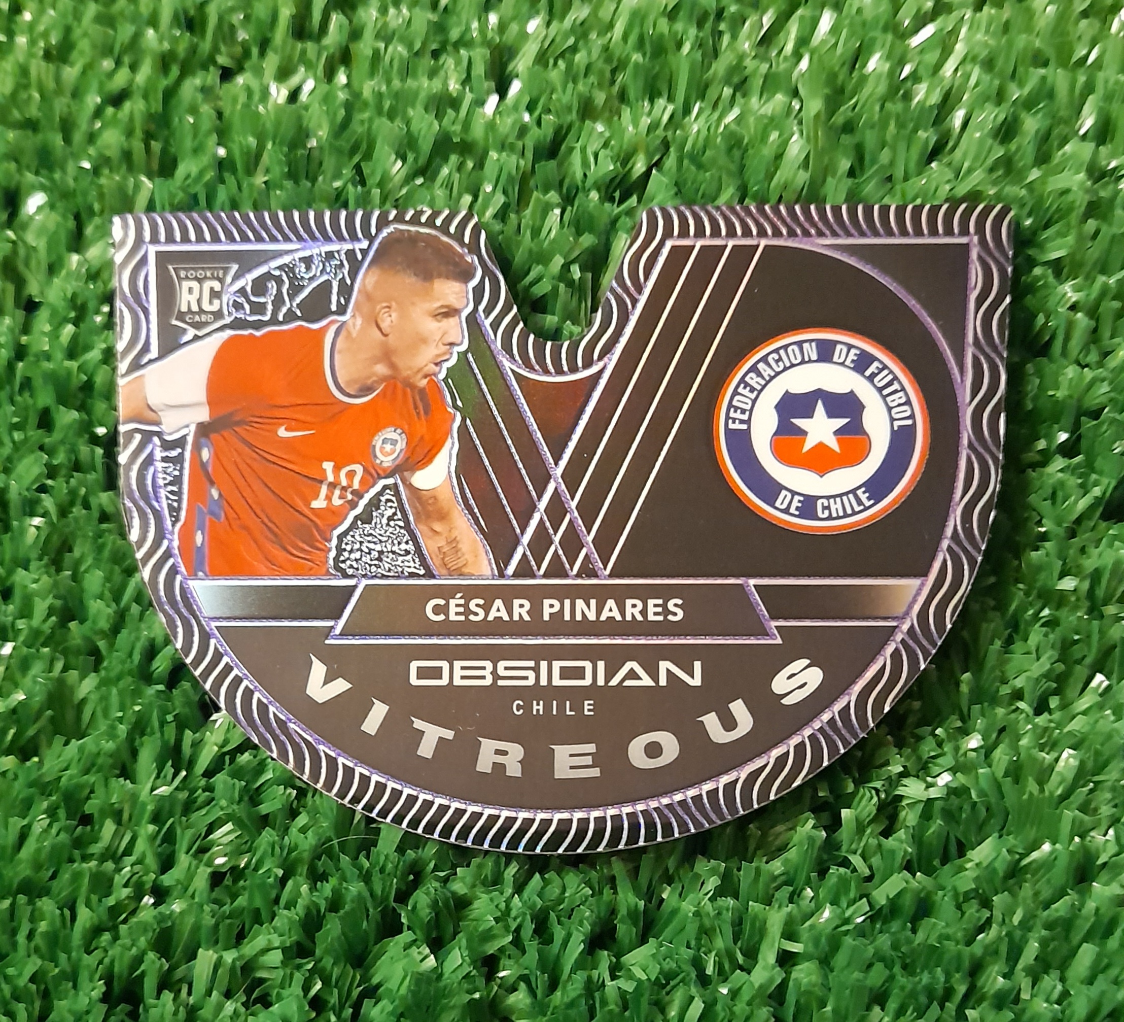 Carta Cesar Pinares Chile Obsidian Panini /60