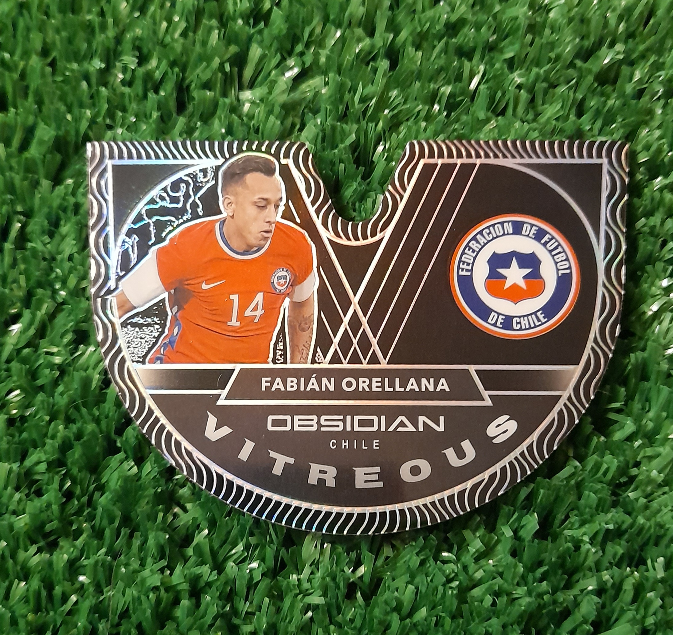 Carta Fabian Orellana Chile Obsidian Panini /99