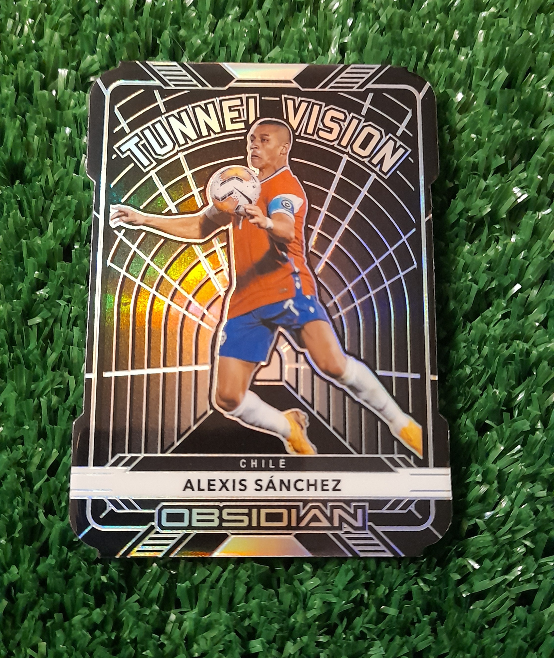 Carta Alexis Sanchez Chile Obsidian TUNEL VISION Panini /99