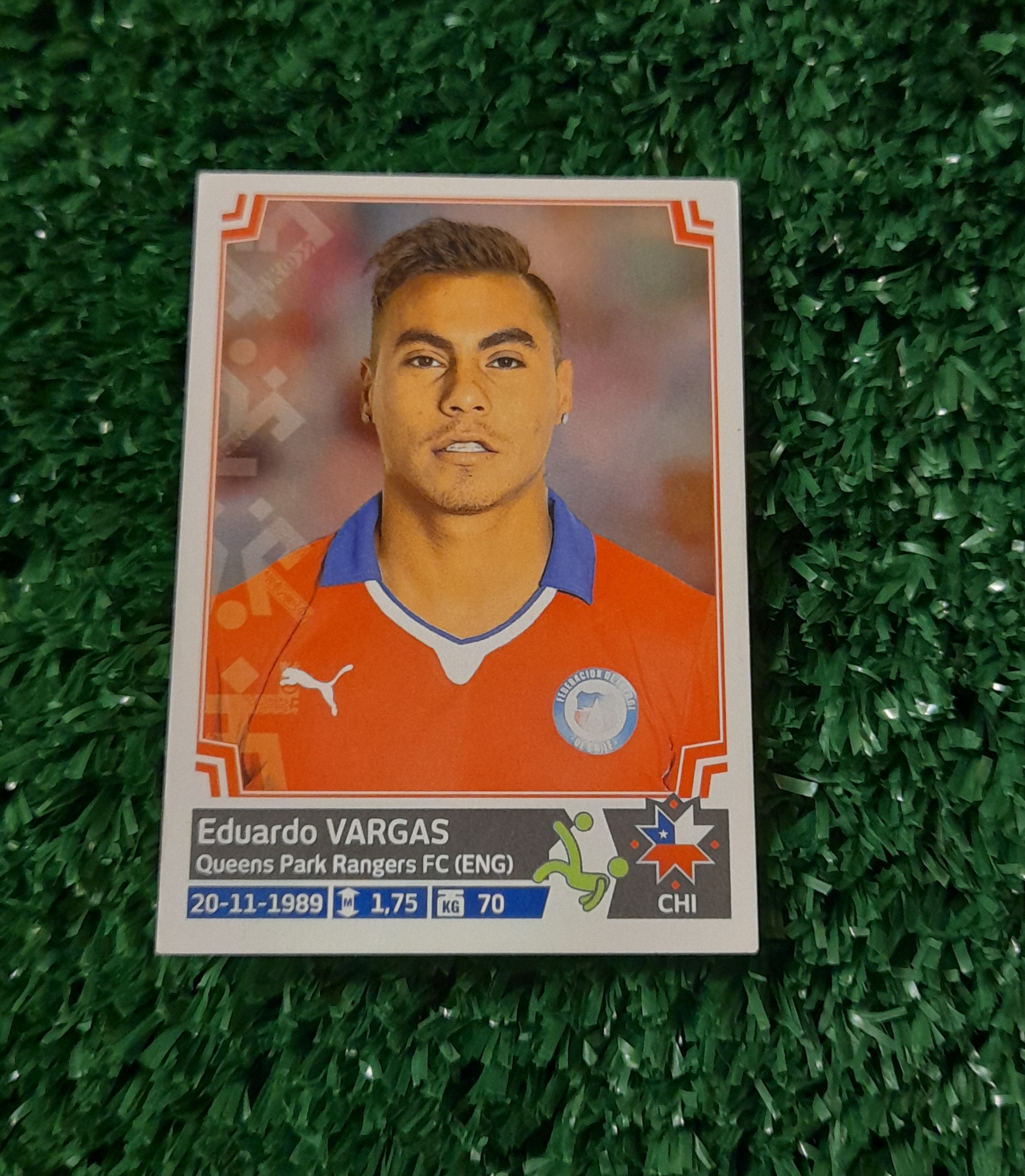 Lamina Eduardo Vargas Chile Copa America 2015 Panini #42