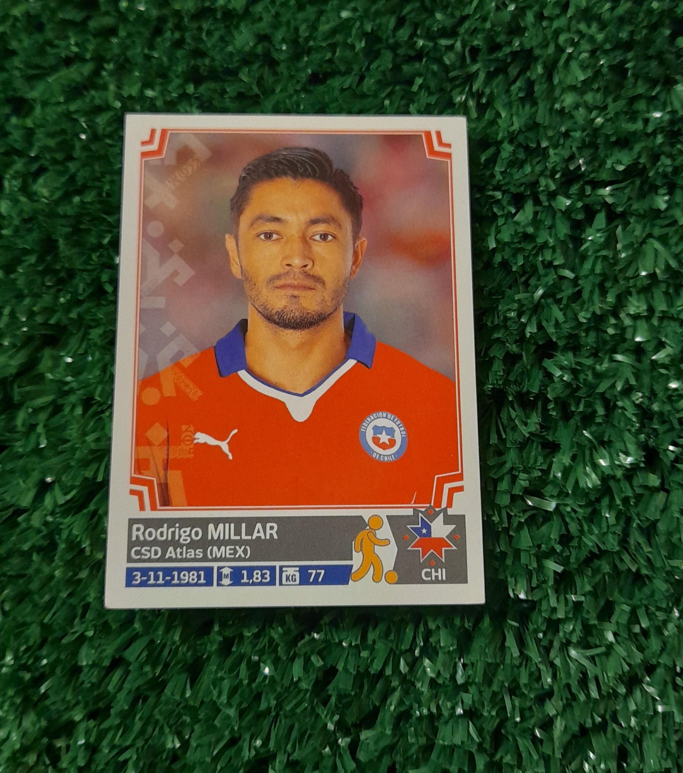 Lamina Rodrigo Millar Chile Copa America 2015 Panini #37