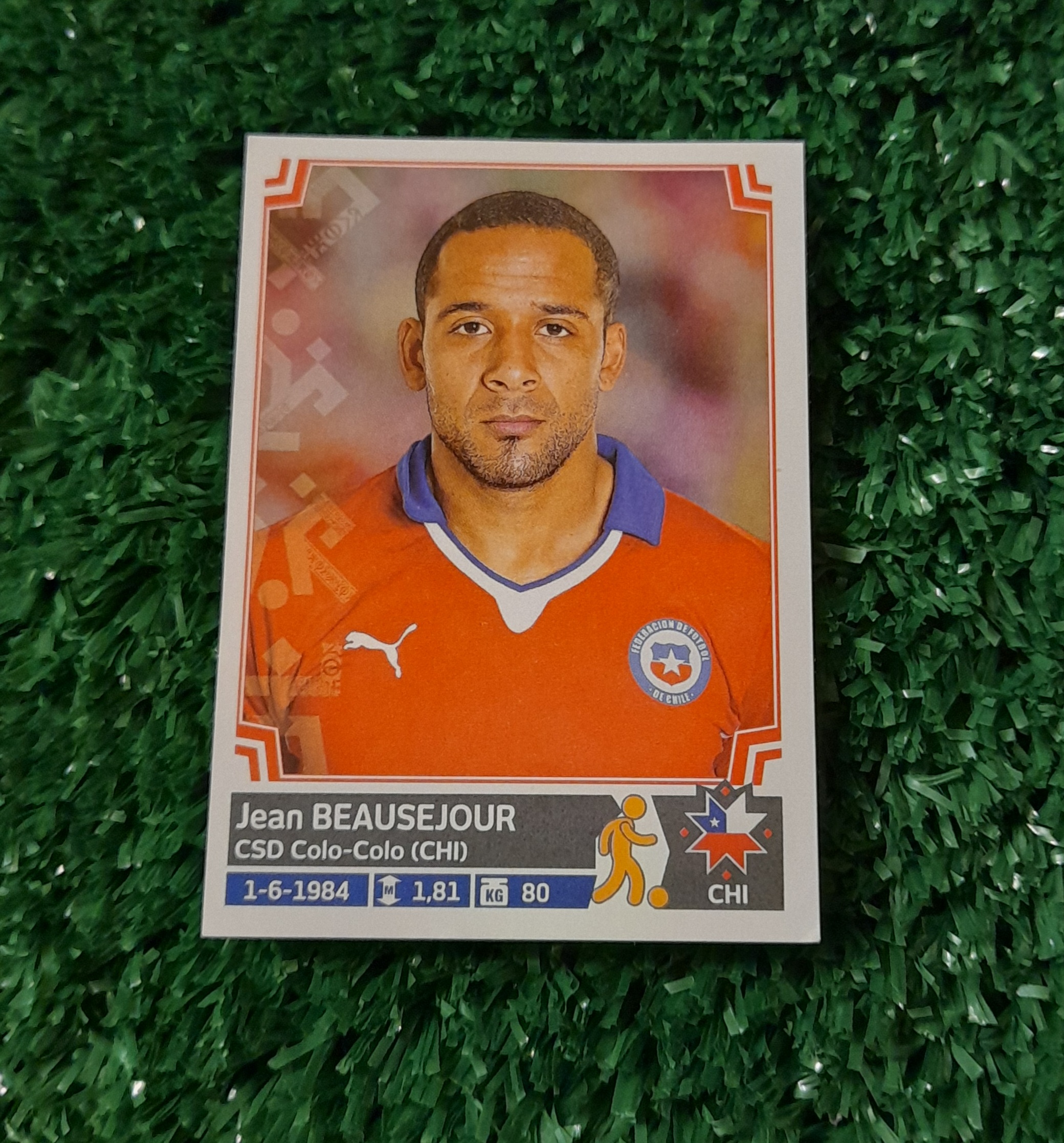 Lamina Jean Beausejour Chile Copa America 2015 Panini #31