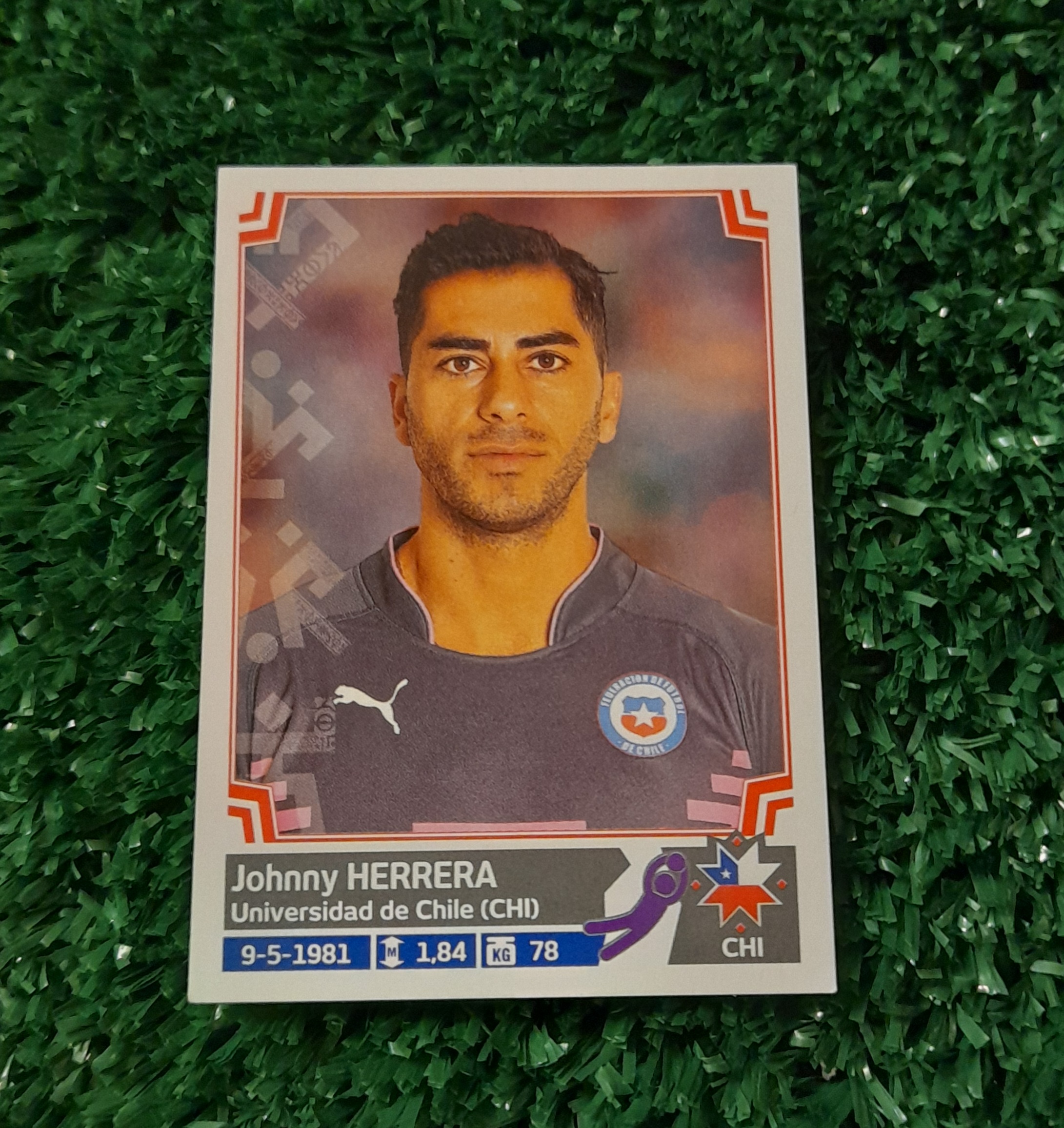 Lamina Johnny Herrera Chile Copa America 2015 Panini #25
