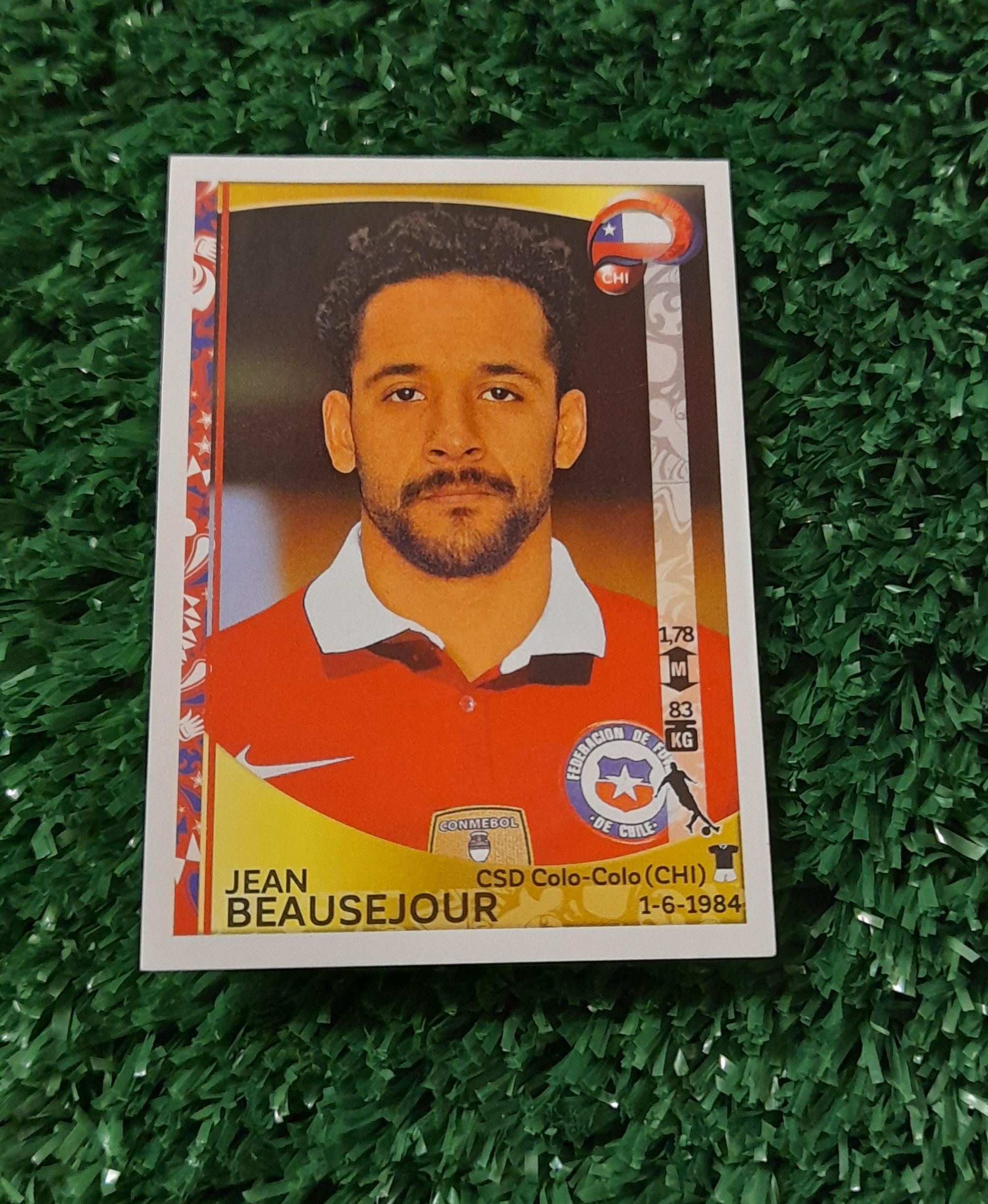 Lamina Jean Beausejour Chile Copa America 2016 Panini #341