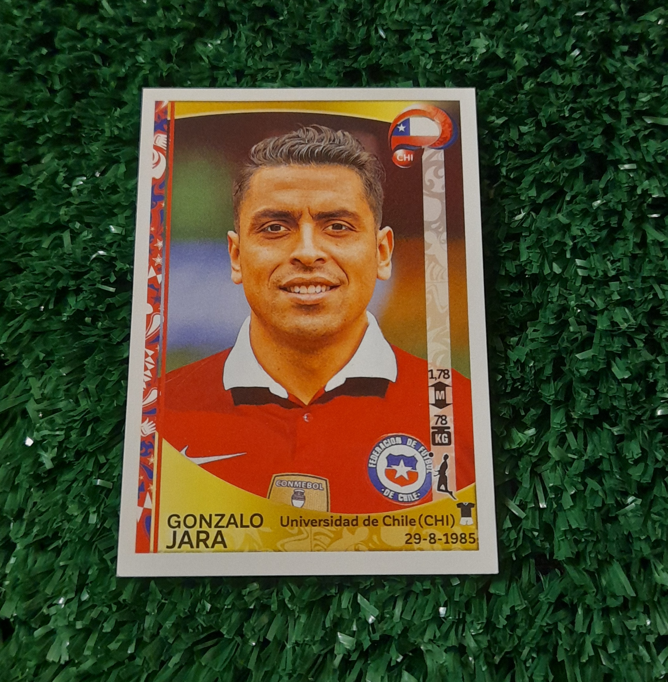 Lamina Gonzalo Jara Chile Copa America 2016 Panini #331