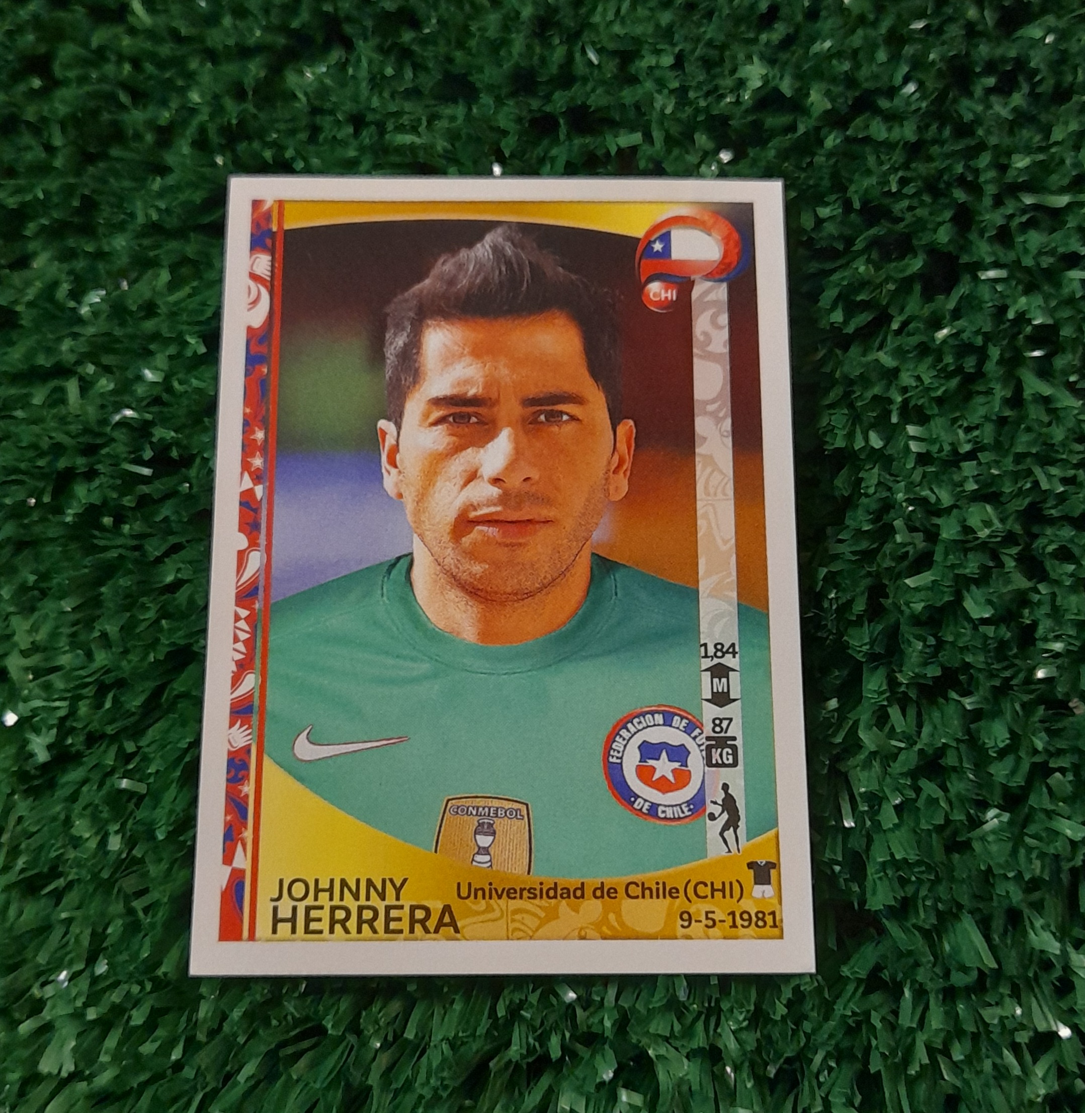 Lamina Johnny Herrera Chile Copa America 2016 Panini #330
