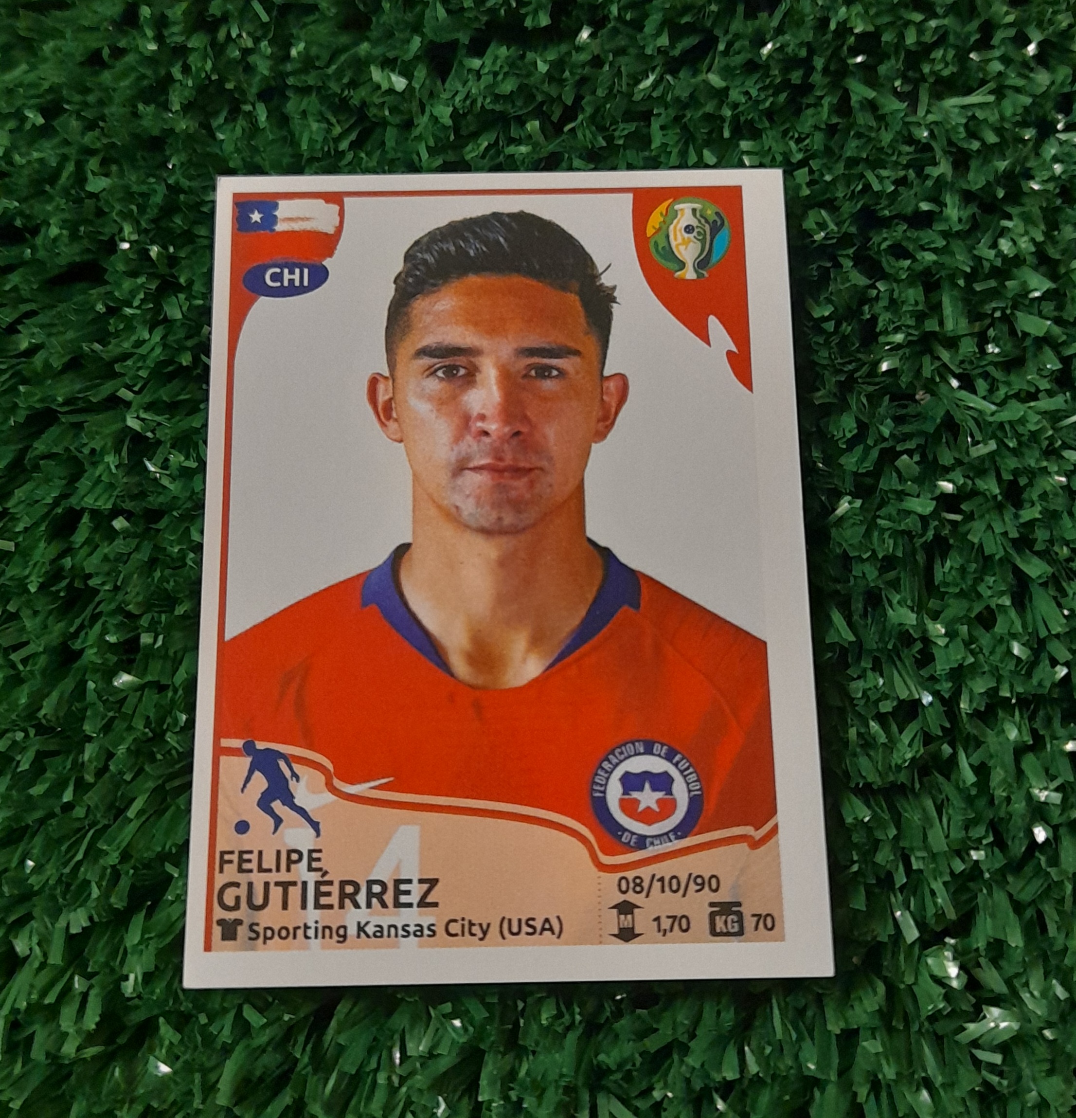 Lamina Felipe Gutierrez Chile Copa America 2019 Panini #320