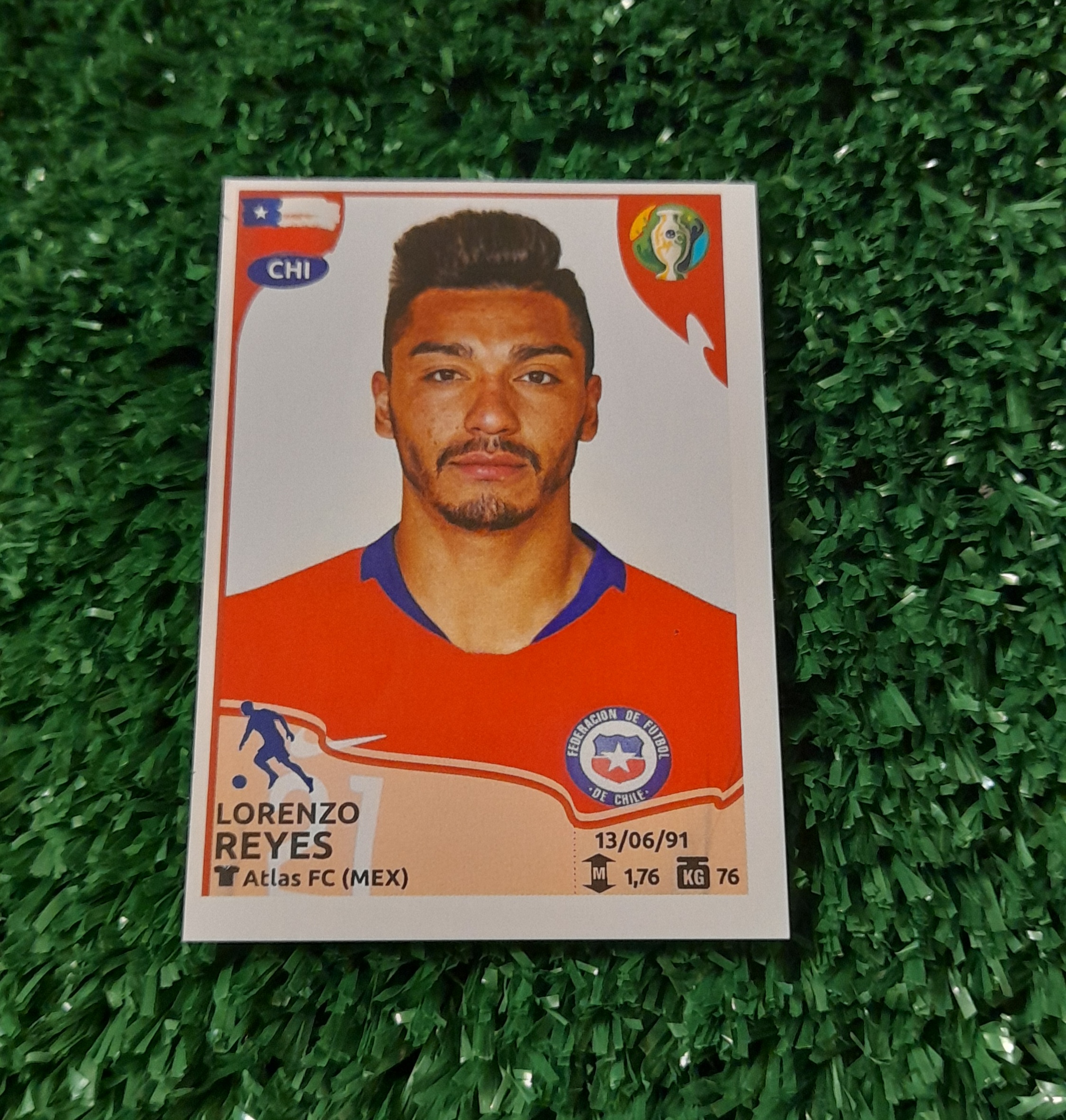 Lamina Lorenzo Reyes Chile Copa America 2019 Panini #319