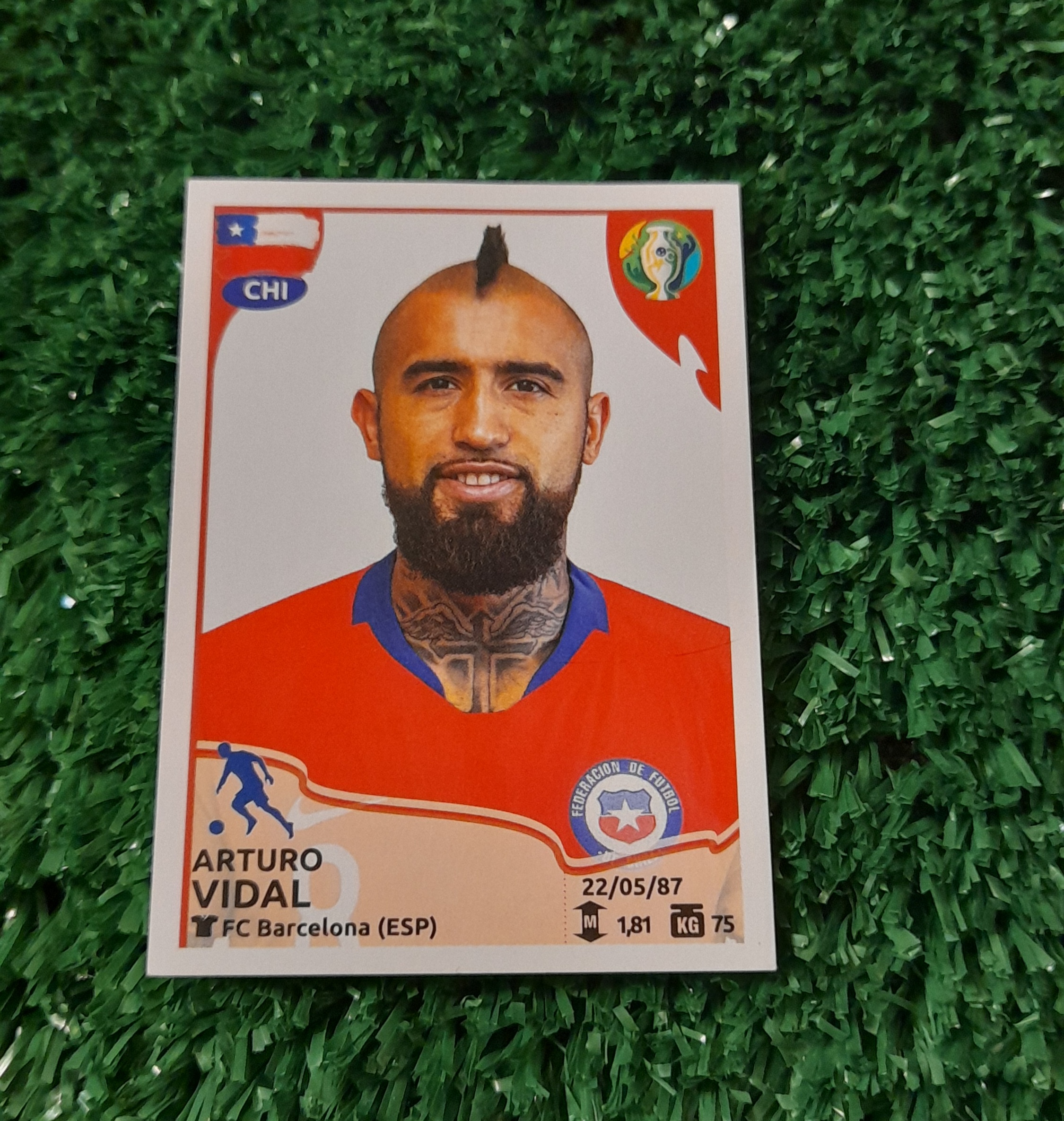 Lamina Arturo Vidal Chile Copa America 2019 Panini #317