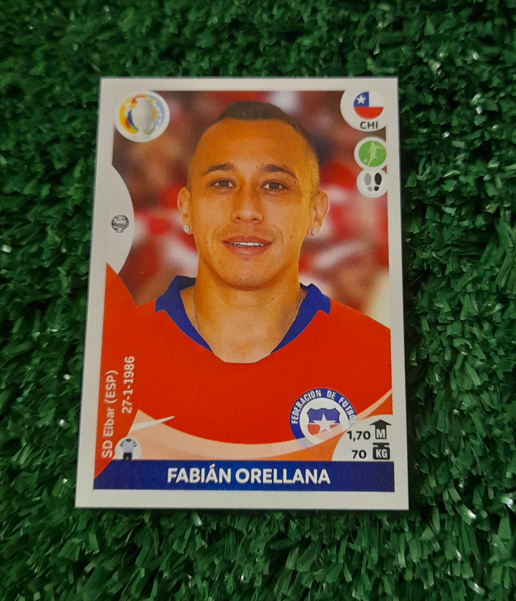 Lamina Fabian Orellana Chile Copa America 2021 Panini #166