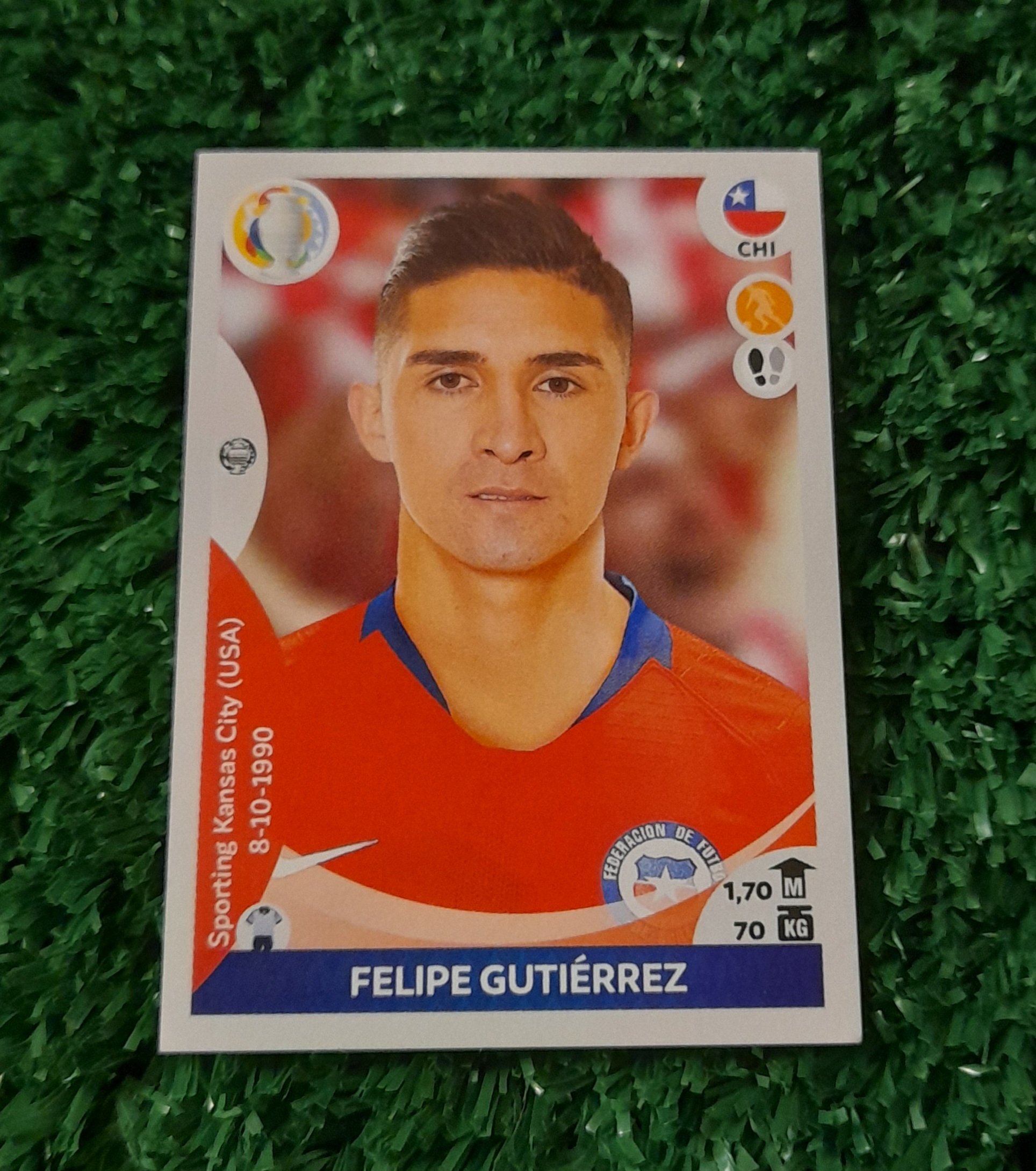 Lamina Felipe Gutierrez Chile Copa America 2021 Panini #163